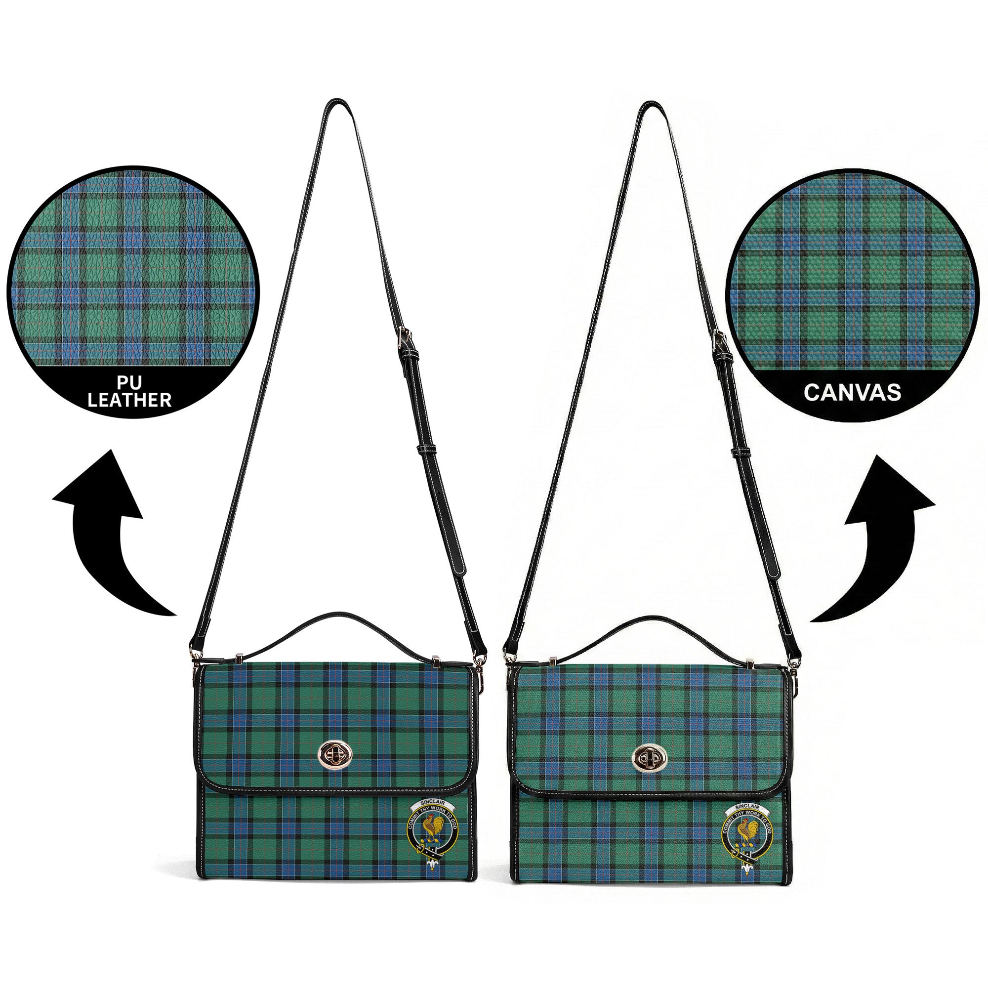 Sinclair Hunting Ancient Tartan Crest Satchel Bag