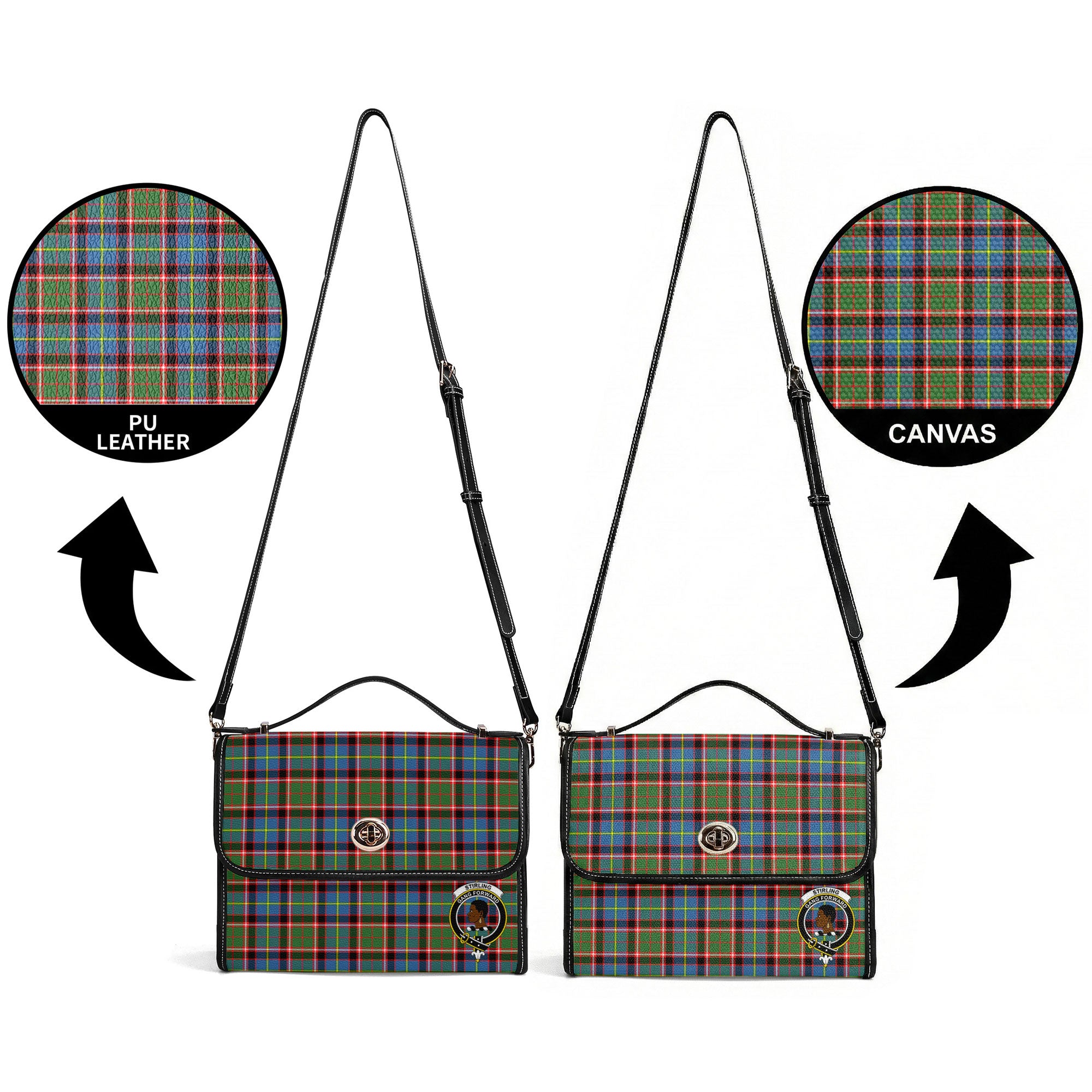 Stirling (of Keir) Tartan Crest Satchel Bag