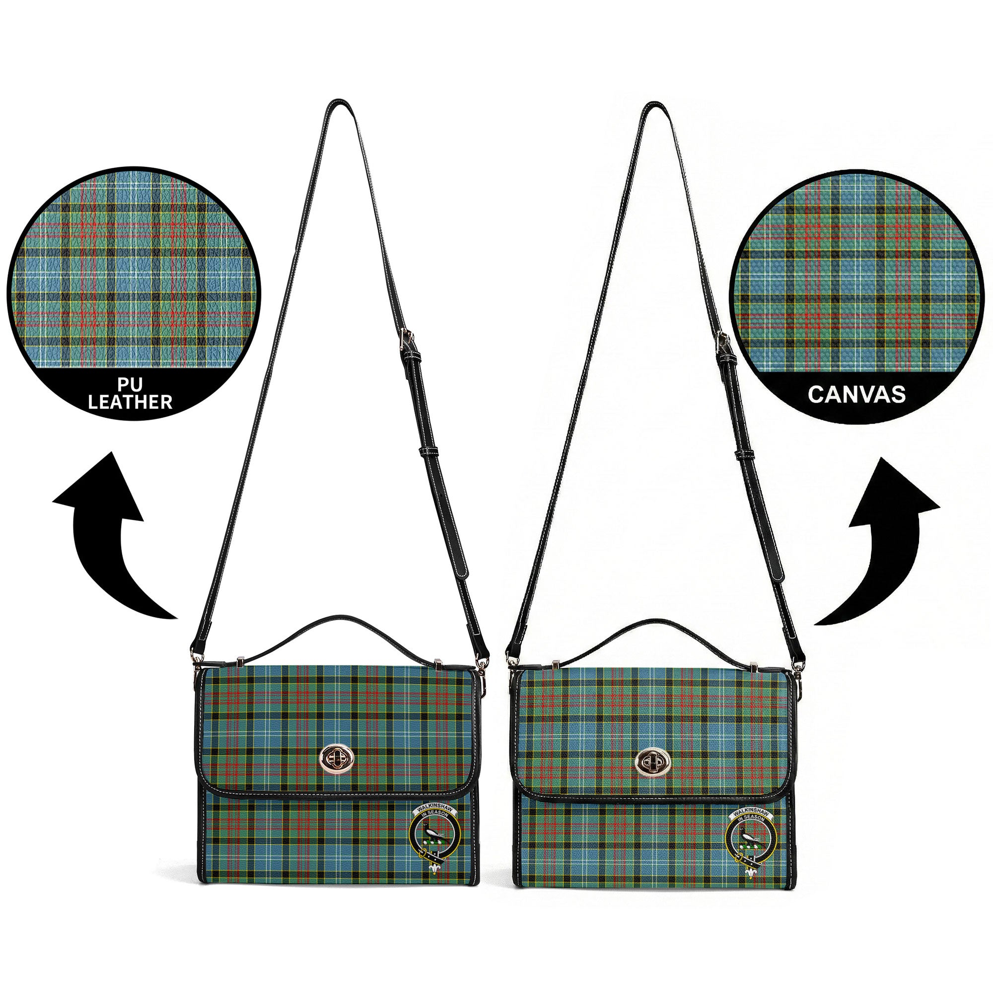 Walkinshaw Tartan Crest Satchel Bag