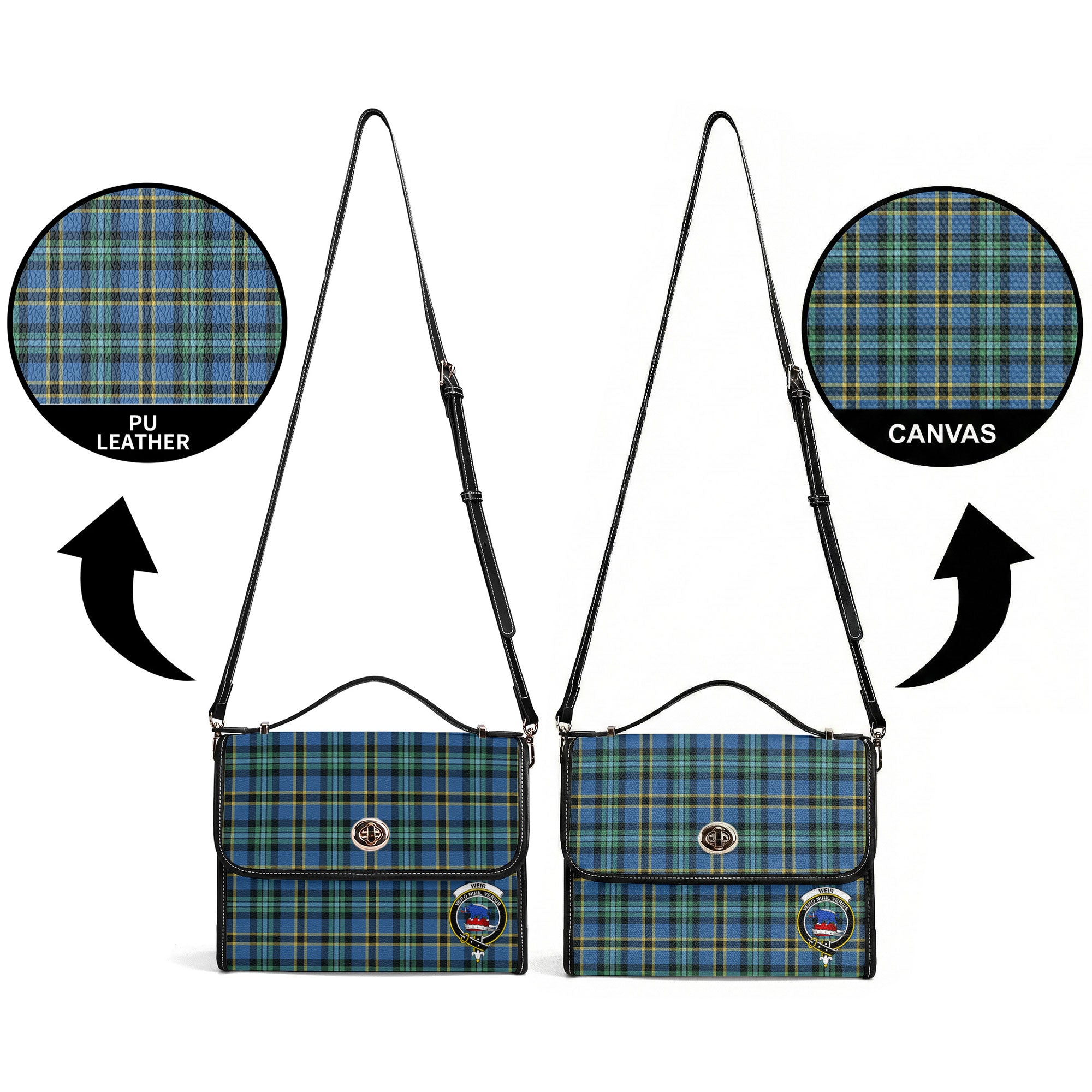 Weir Ancient Tartan Crest Satchel Bag