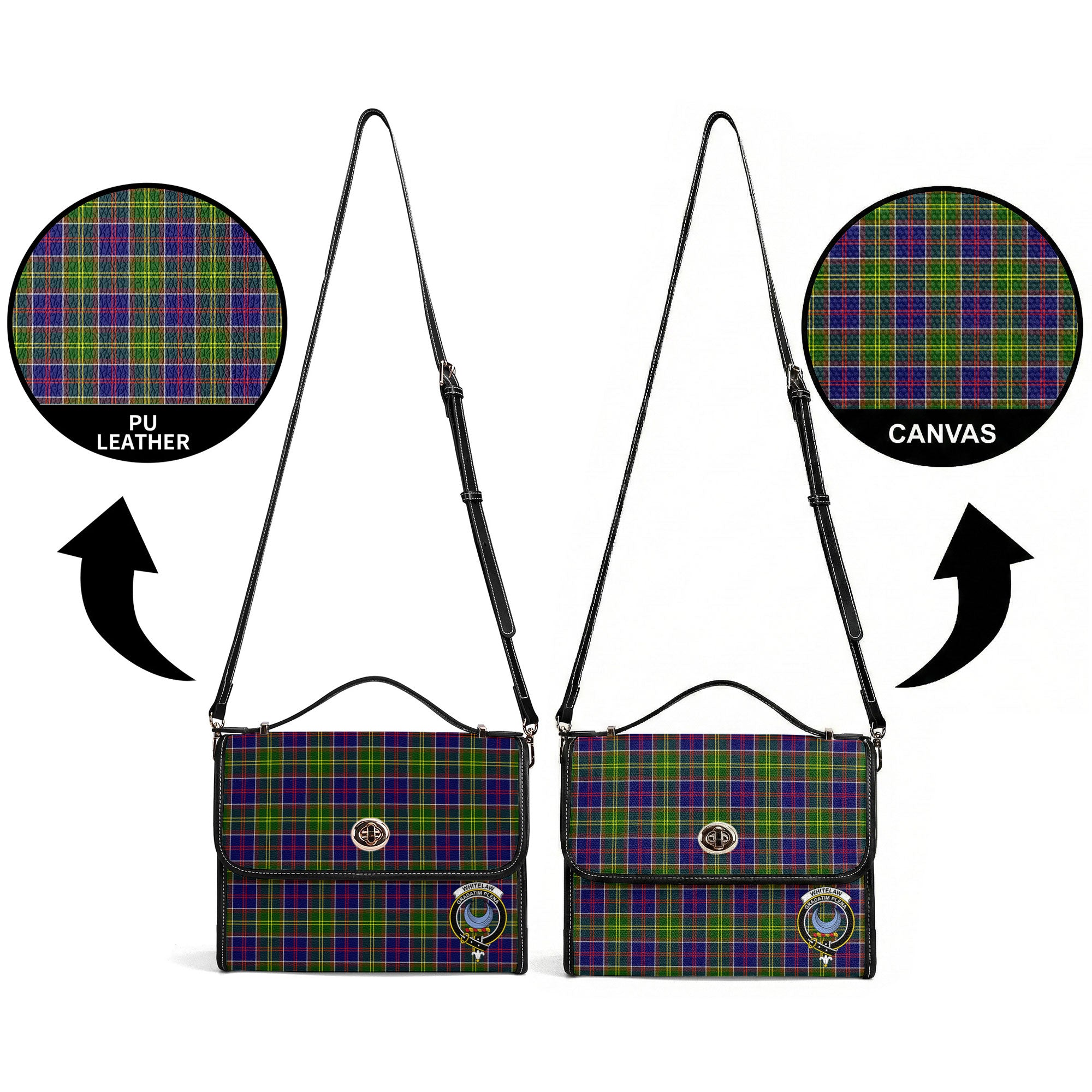 Whitelaw Tartan Crest Satchel Bag