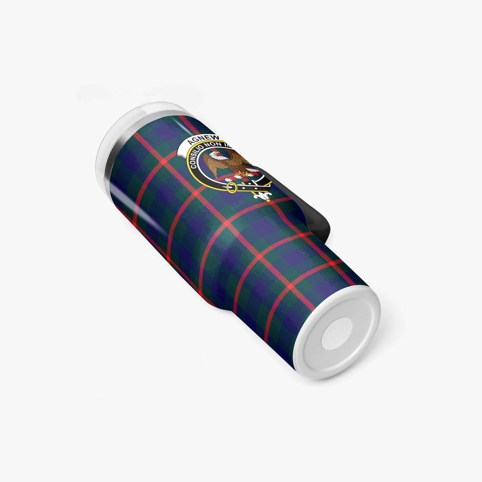 Agnew Modern Tartan Crest 40 oz Insulated Tumbler with Handle