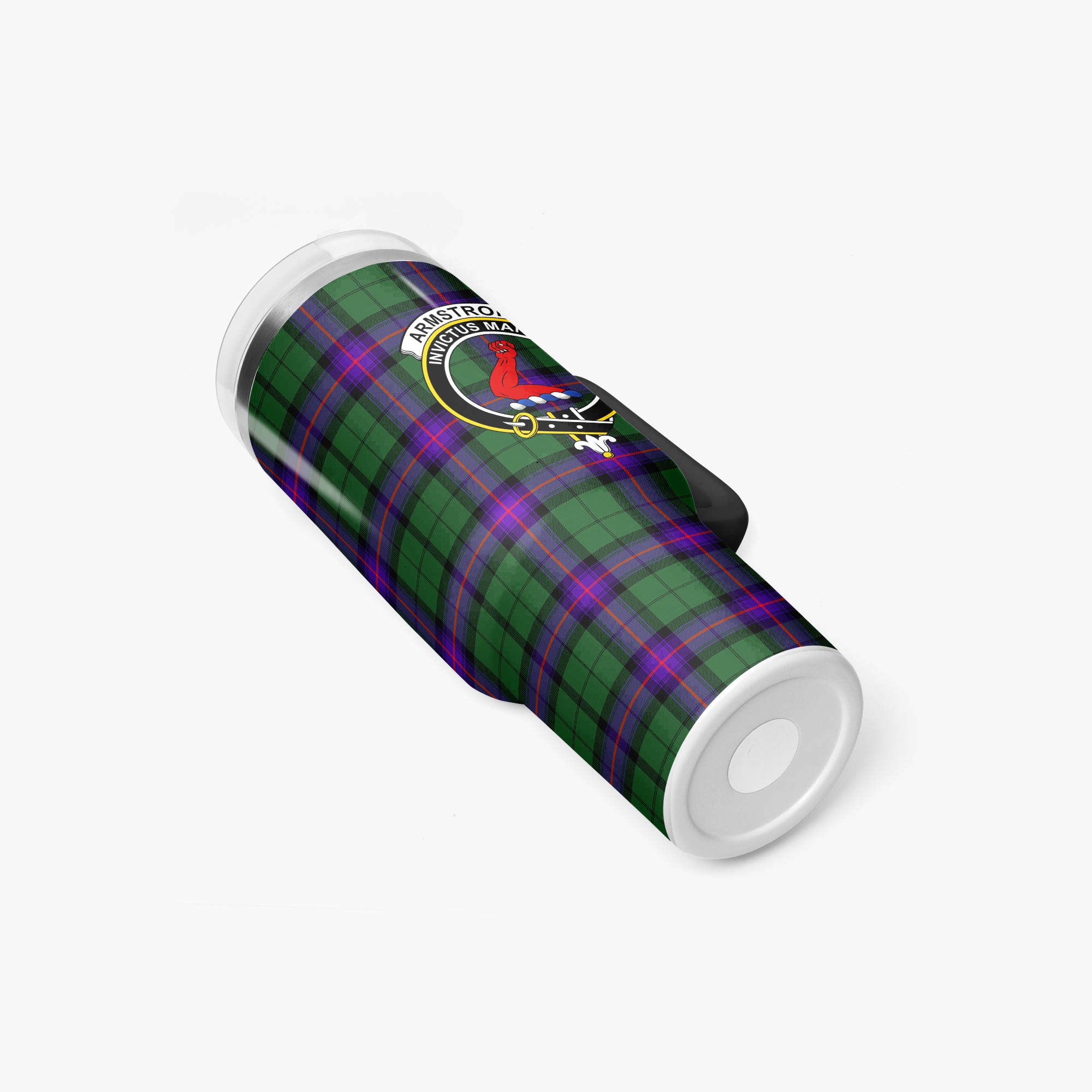 Armstrong Modern Tartan Crest 40 oz Insulated Tumbler with Handle