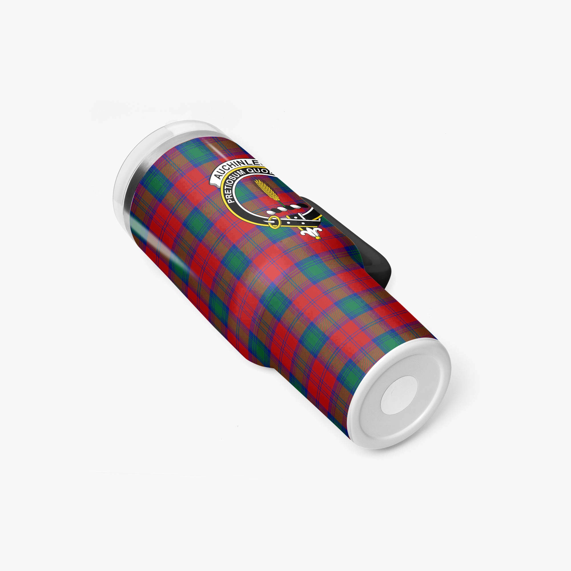 Auchinleck Tartan Crest 40 oz Insulated Tumbler with Handle