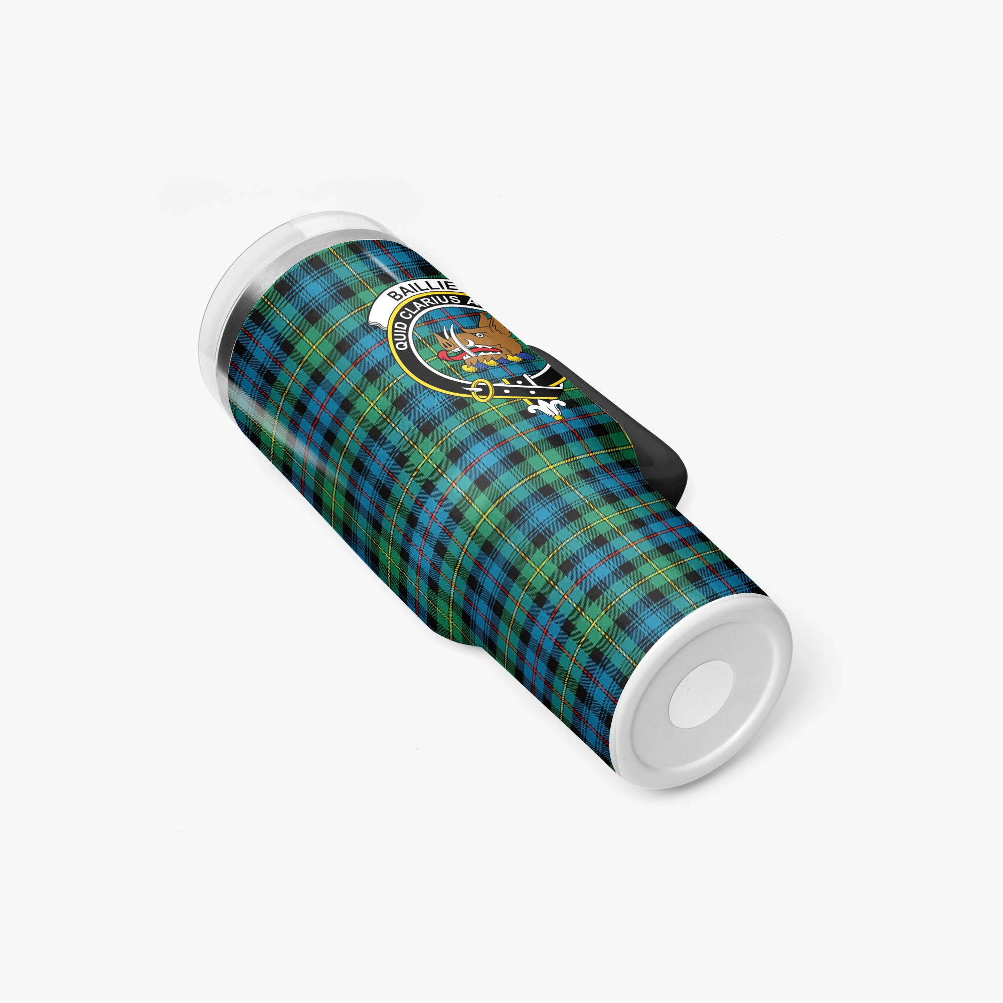 Baillie Ancient Tartan Crest 40 oz Insulated Tumbler with Handle