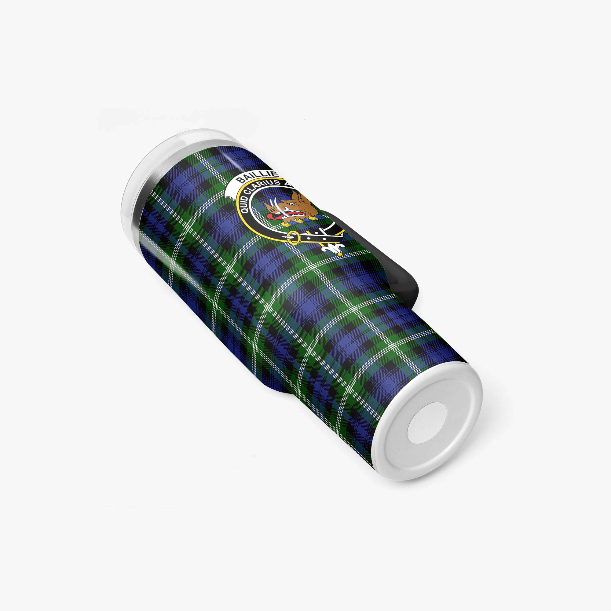 Baillie Modern Tartan Crest 40 oz Insulated Tumbler with Handle