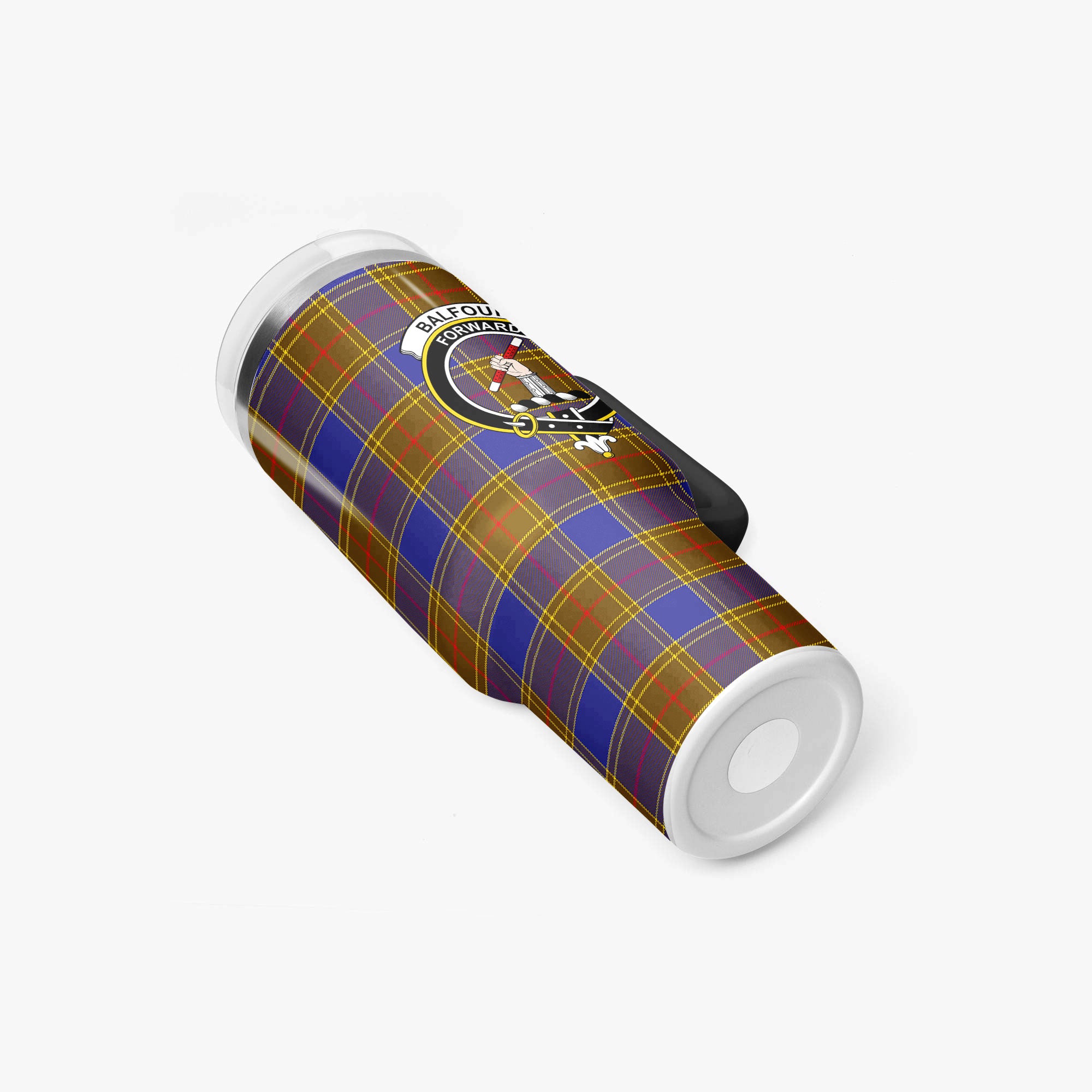Balfour Modern Tartan Crest 40 oz Insulated Tumbler with Handle