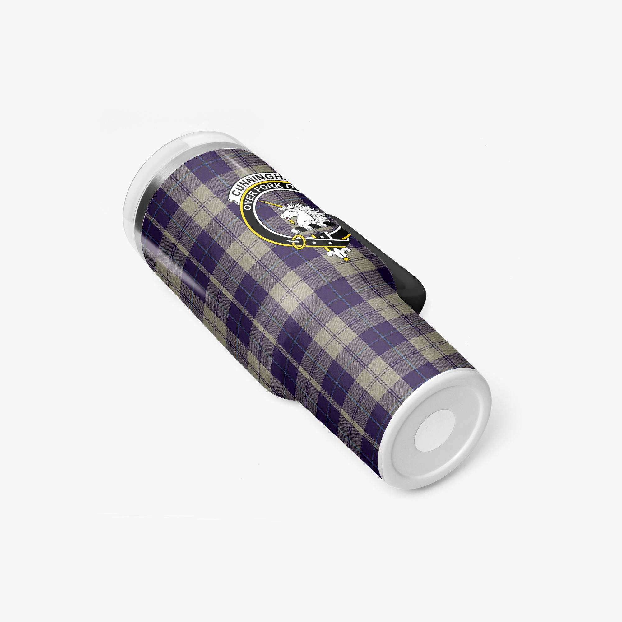 Cunningham Dress Blue Dancers Tartan Crest 40 oz Insulated Tumbler with Handle