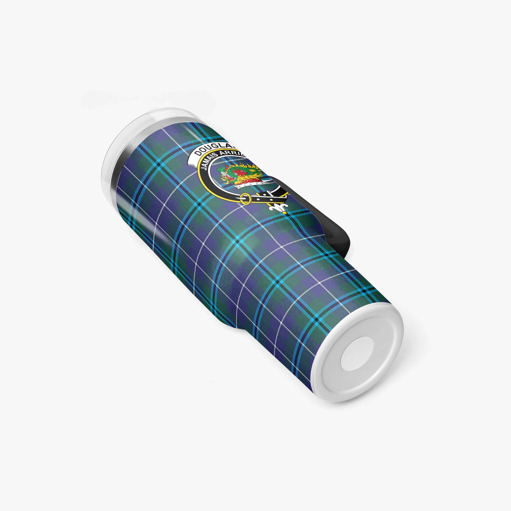 Douglas Modern Tartan Crest 40 oz Insulated Tumbler with Handle