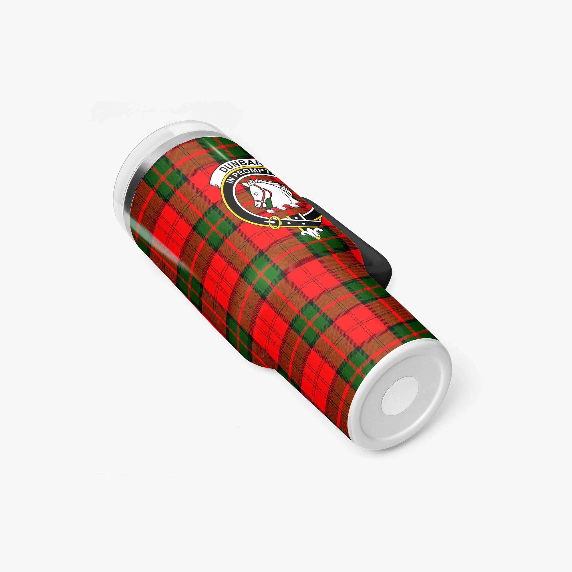 Dunbar Modern Tartan Crest 40 oz Insulated Tumbler with Handle