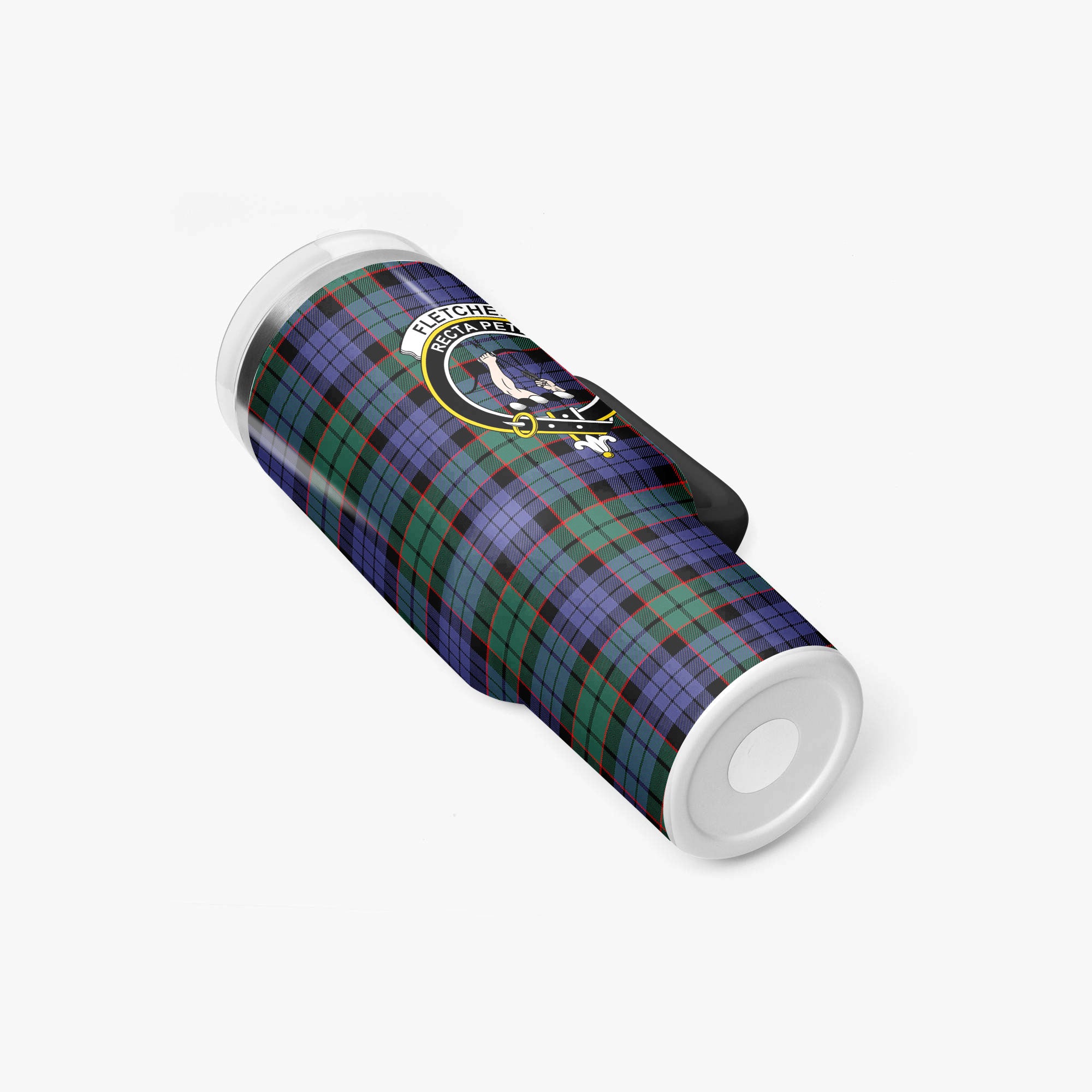 Fletcher Modern Tartan Crest 40 oz Insulated Tumbler with Handle