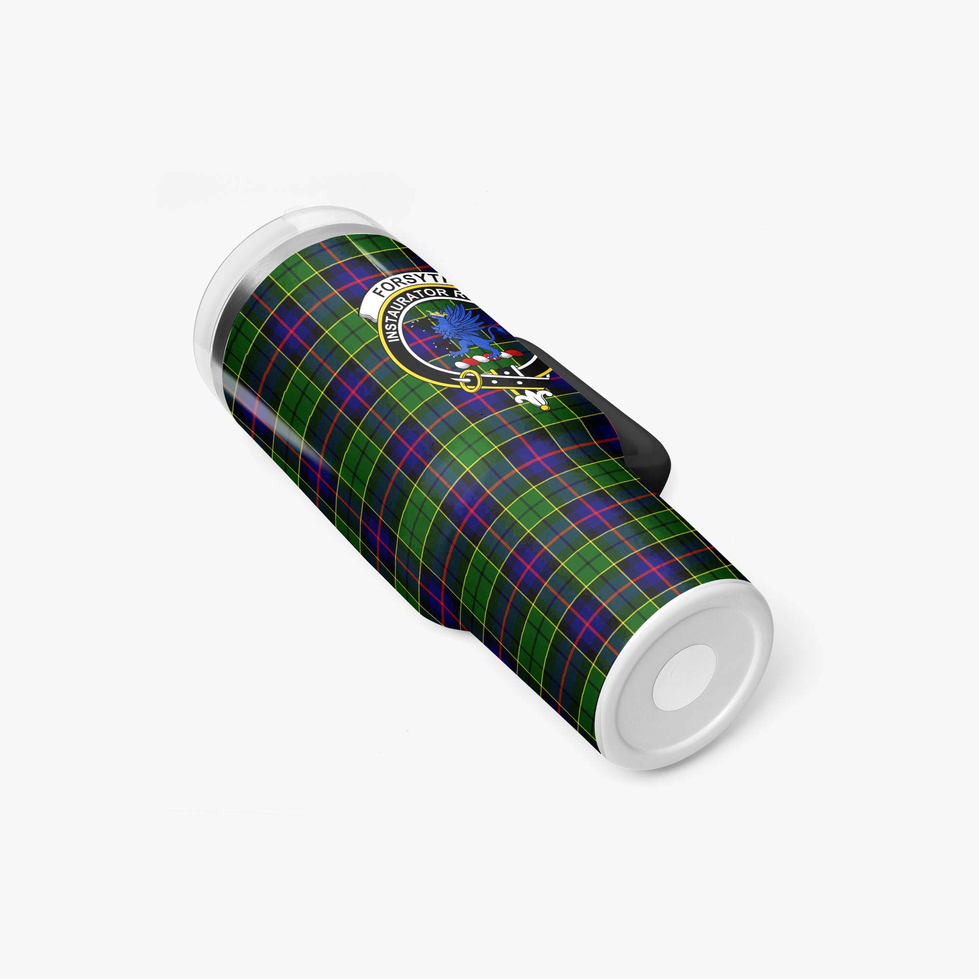 Forsyth Modern Tartan Crest 40 oz Insulated Tumbler with Handle
