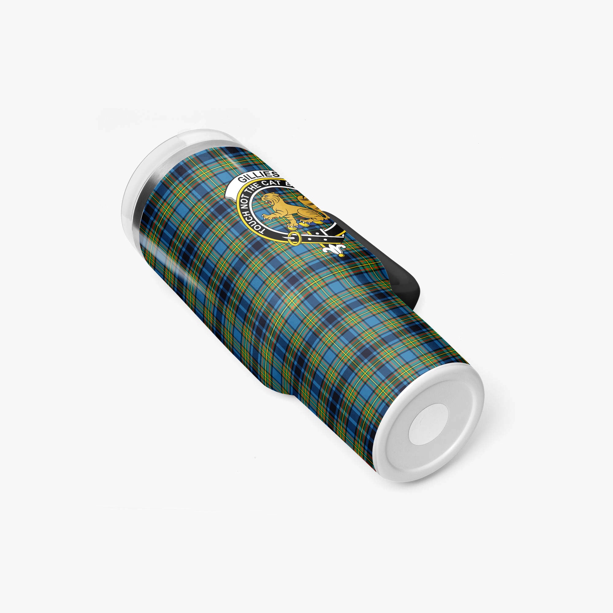 Gillies Ancient Tartan Crest 40 oz Insulated Tumbler with Handle