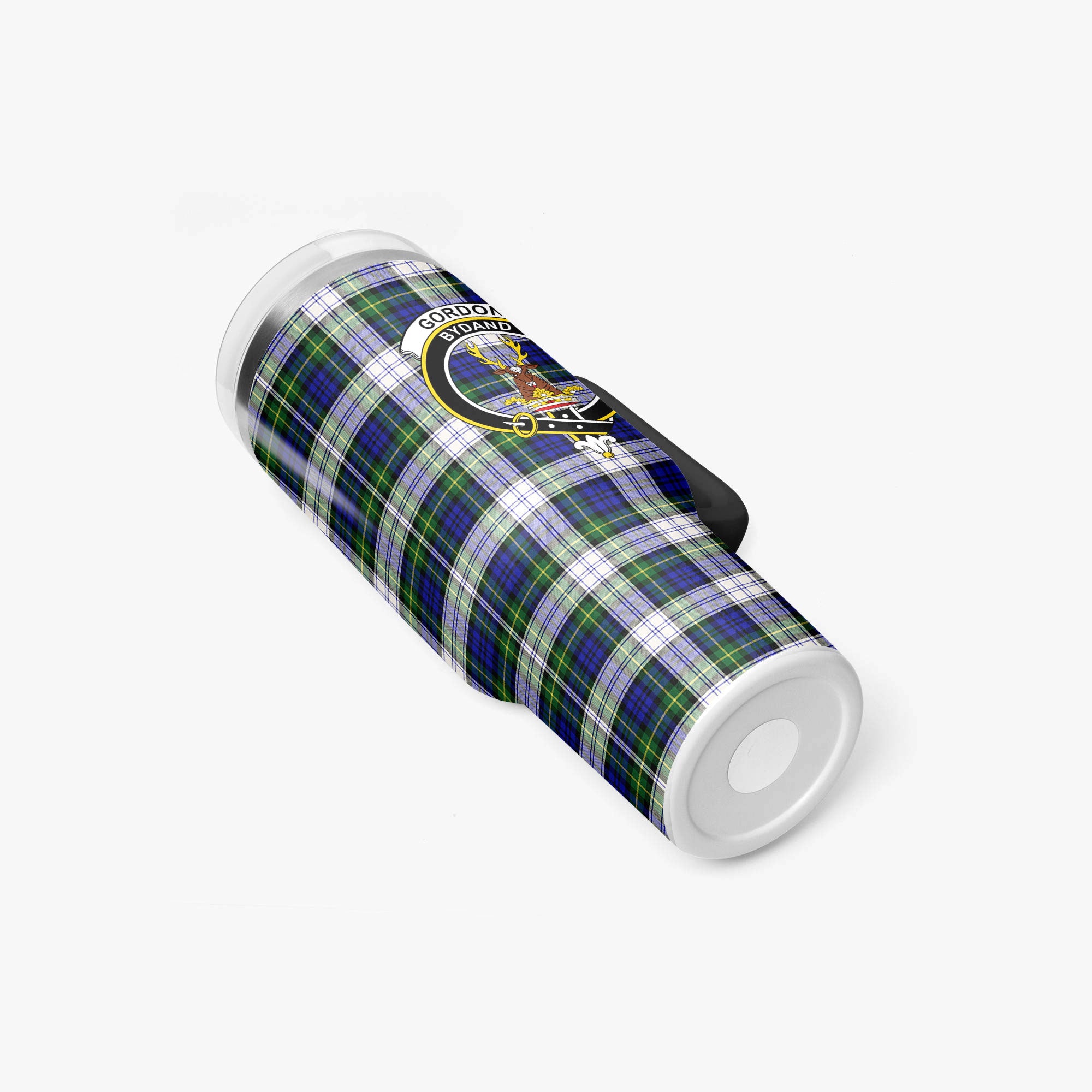Gordon Dress Modern Tartan Crest 40 oz Insulated Tumbler with Handle