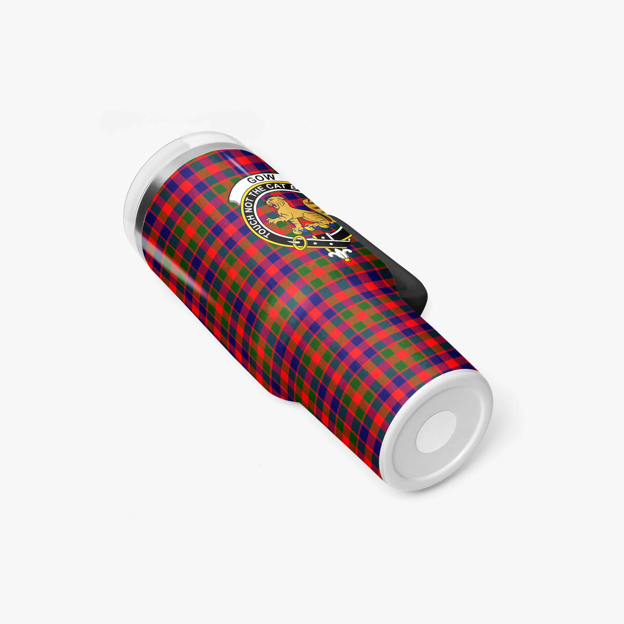 Gow (or McGouan) Tartan Crest 40 oz Insulated Tumbler with Handle