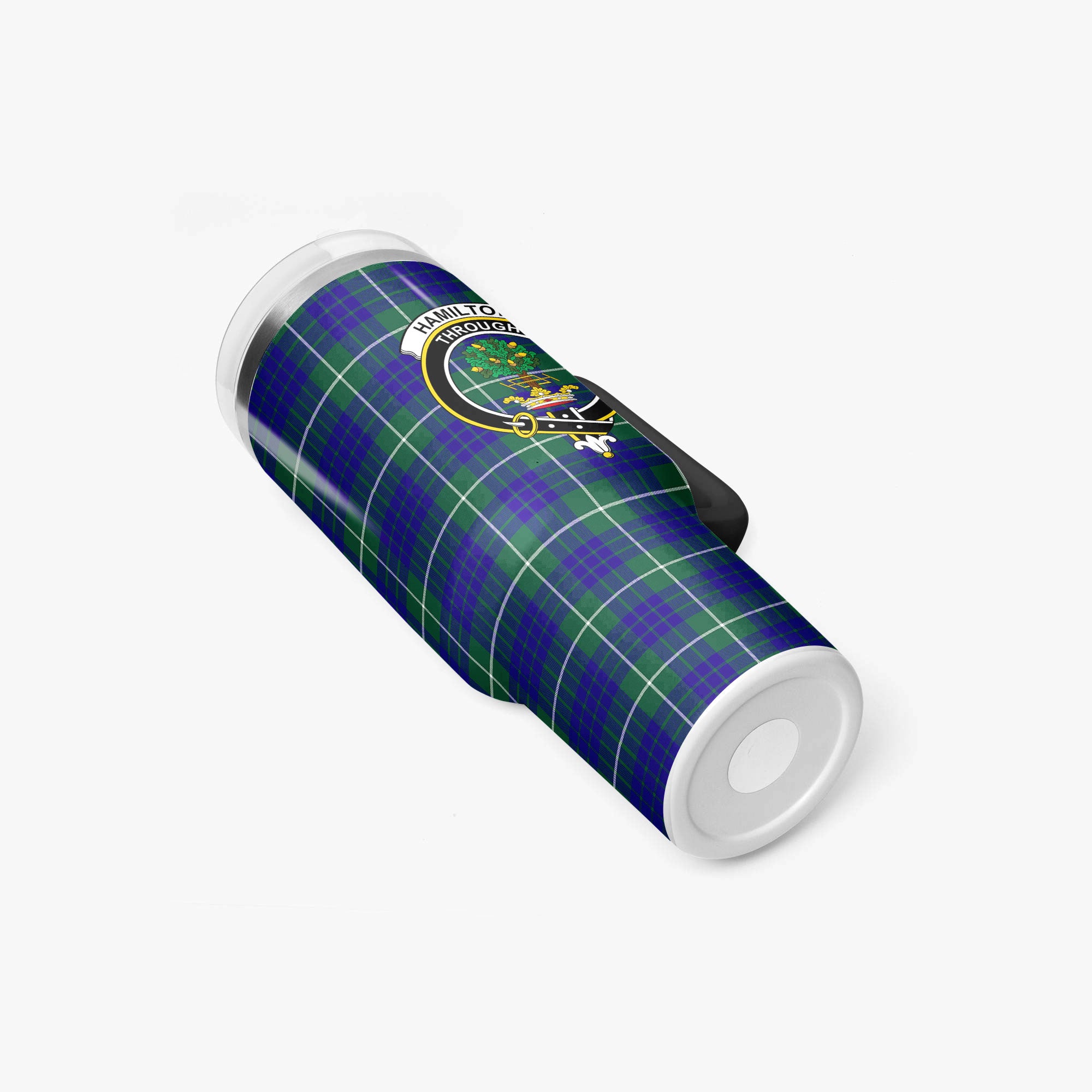 Hamilton Hunting Modern Tartan Crest 40 oz Insulated Tumbler with Handle