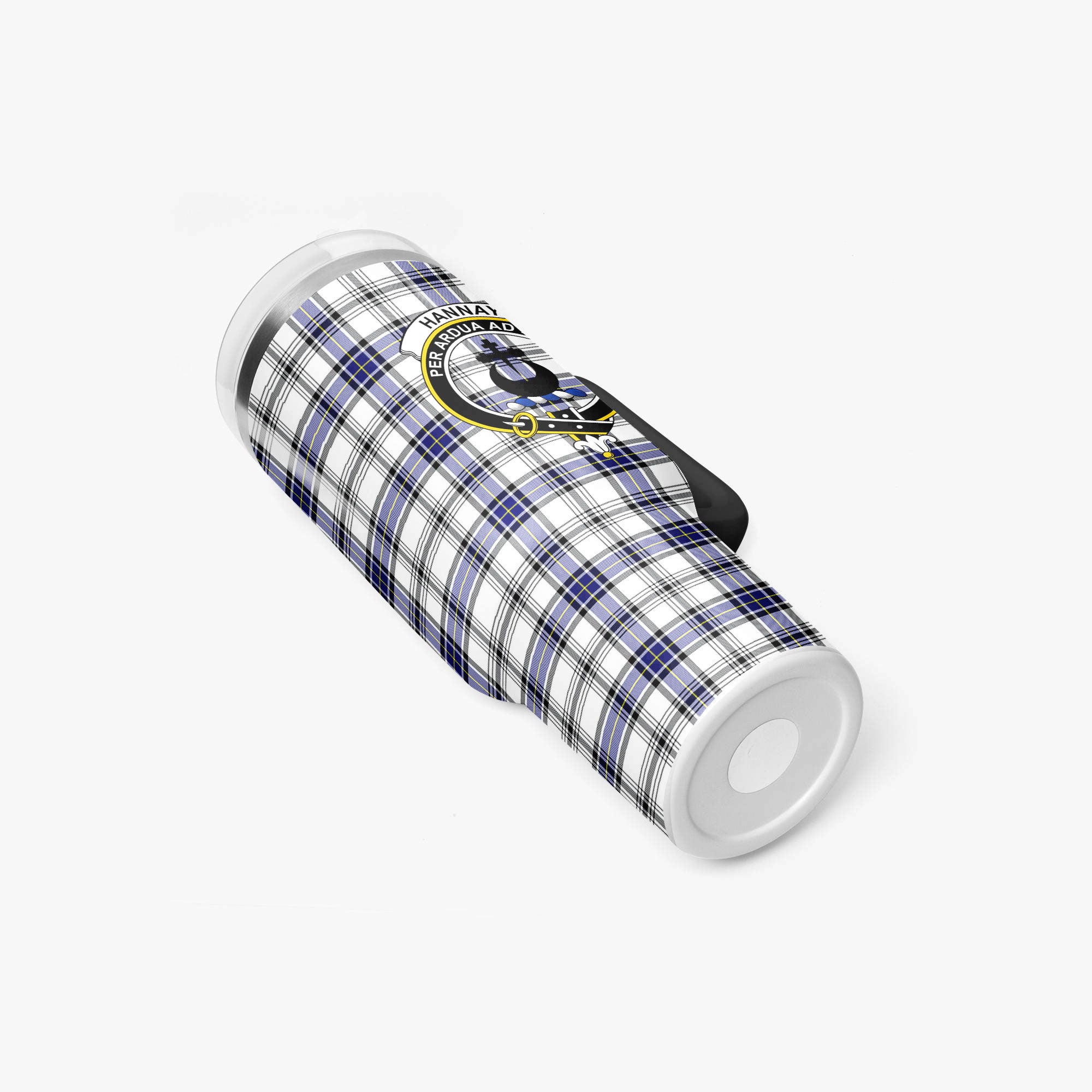 Hannay Modern Tartan Crest 40 oz Insulated Tumbler with Handle