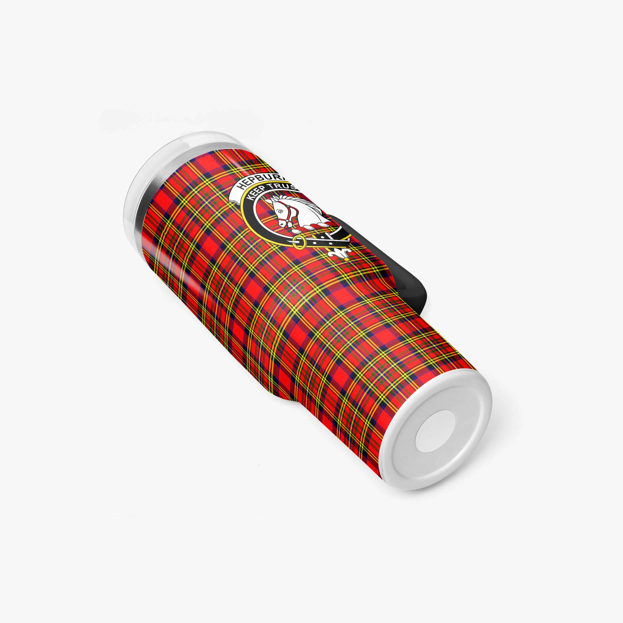 Hepburn Tartan Crest 40 oz Insulated Tumbler with Handle