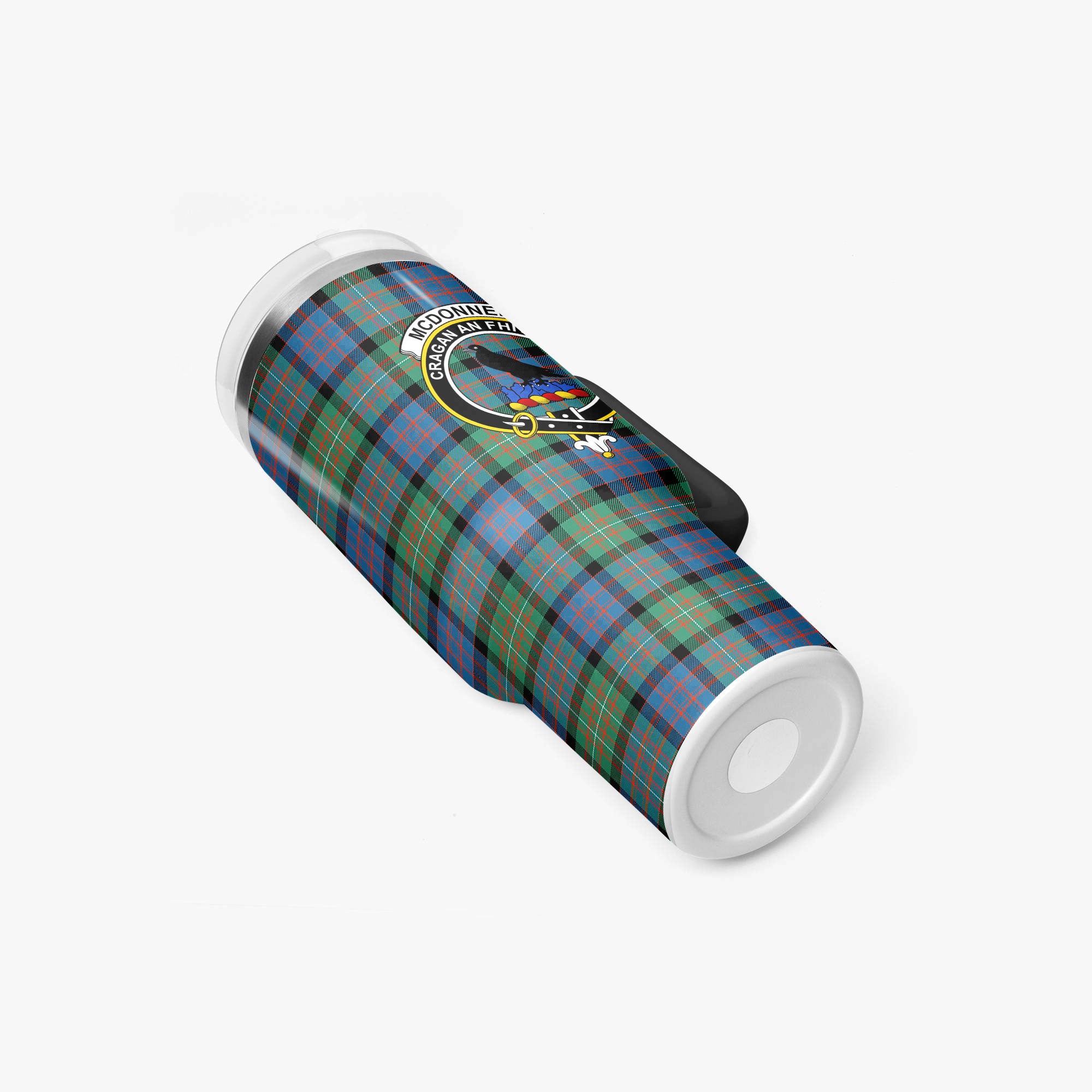 McDonnell of Glengarry Ancient Tartan Crest 40 oz Insulated Tumbler with Handle