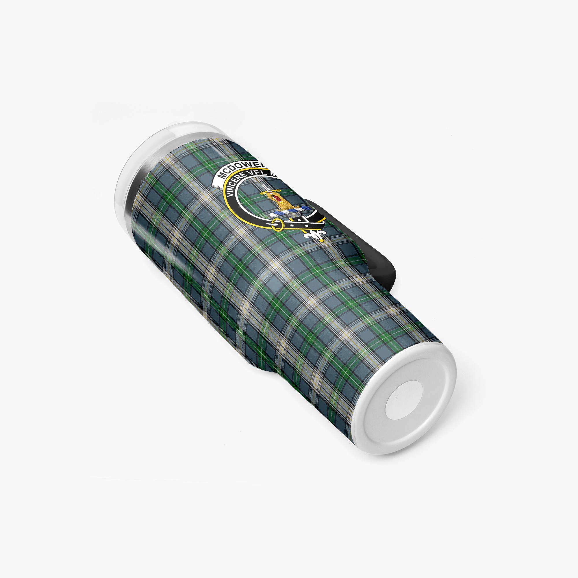 McDowell (MacDowell) Tartan Crest 40 oz Insulated Tumbler with Handle