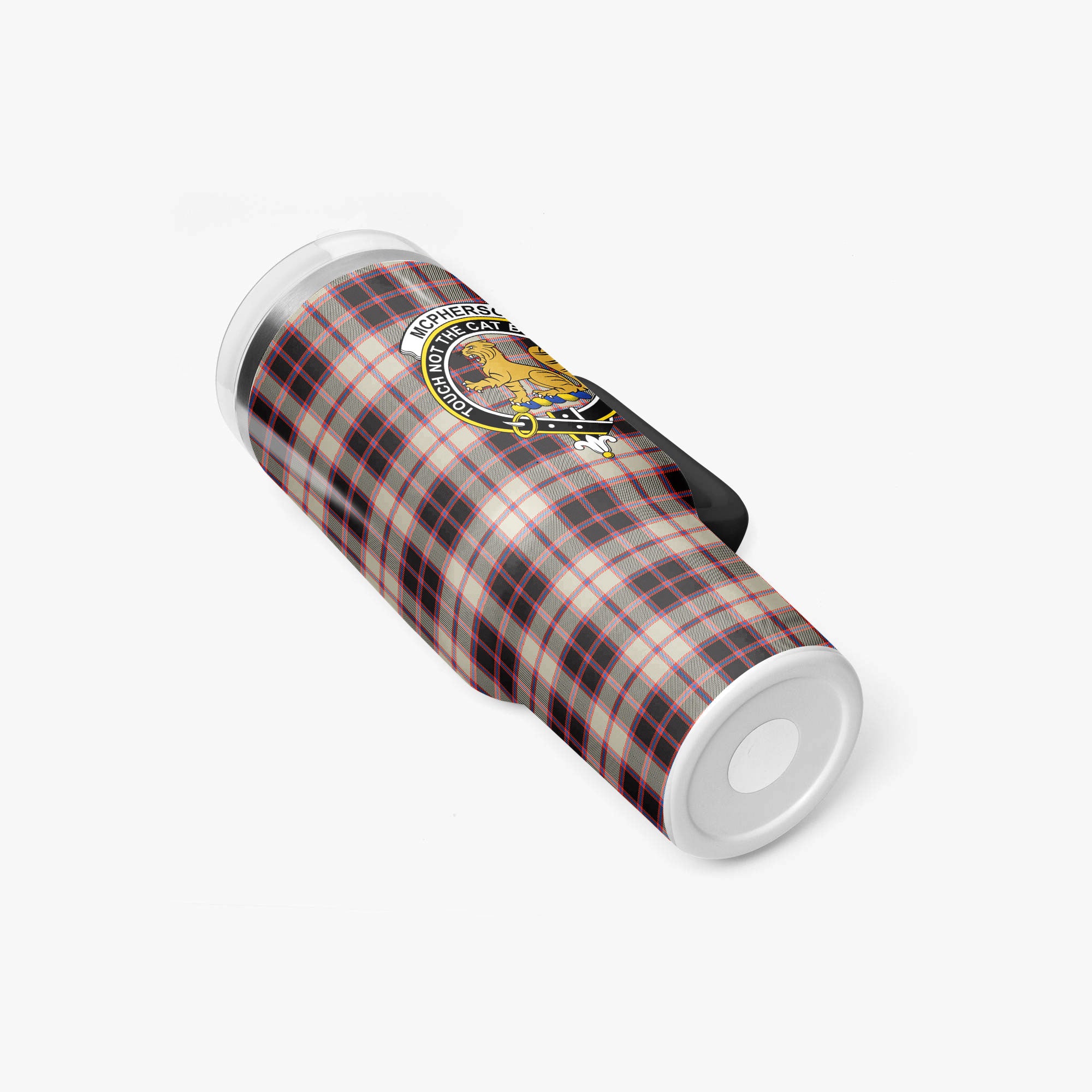 McPherson Hunting Ancient Tartan Crest 40 oz Insulated Tumbler with Handle