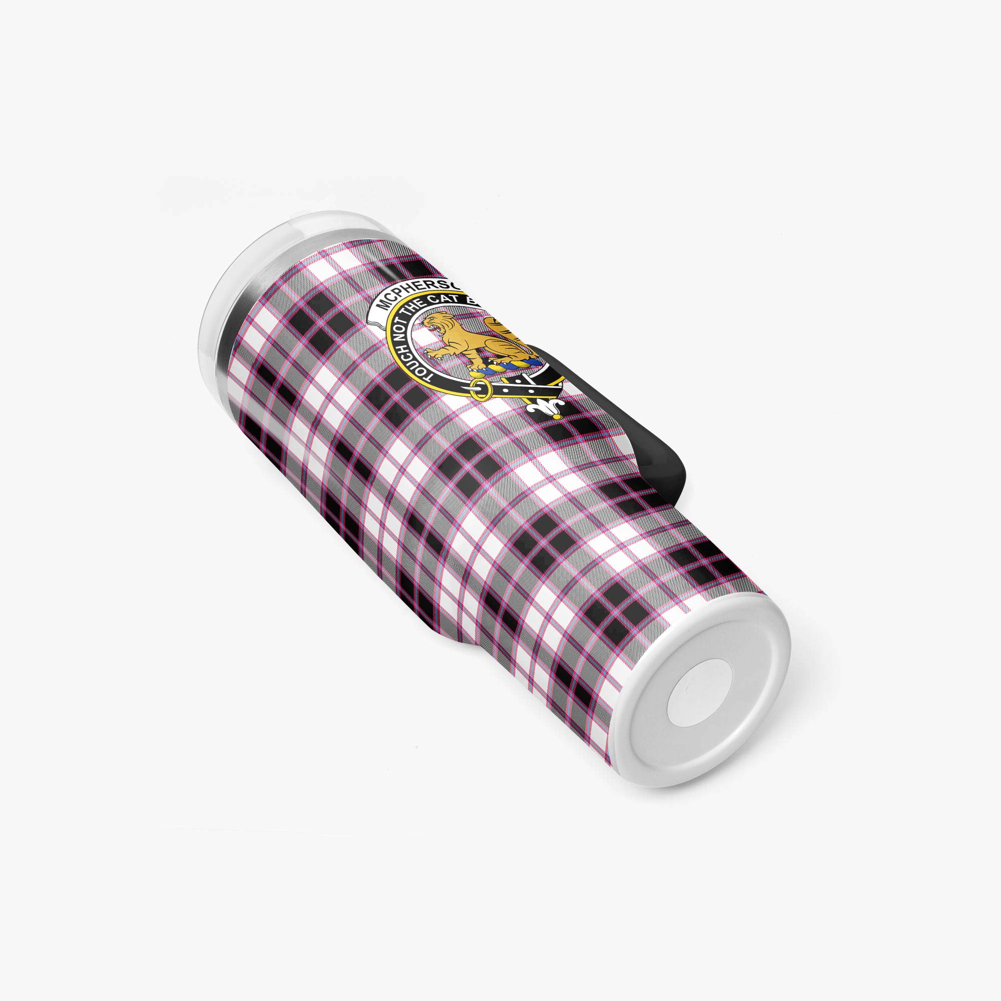 McPherson Hunting Modern Tartan Crest 40 oz Insulated Tumbler with Handle