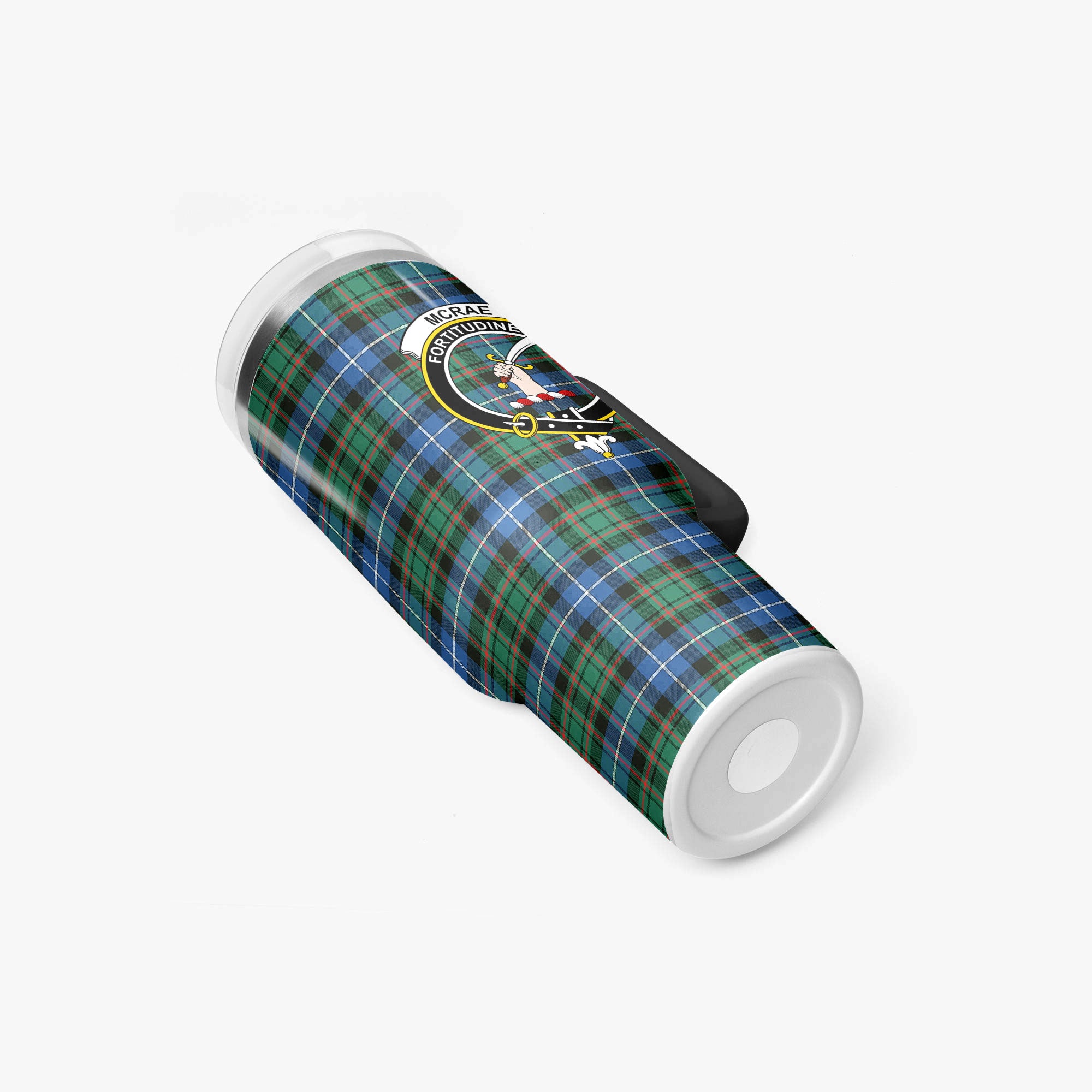 McRae Hunting Ancient Tartan Crest 40 oz Insulated Tumbler with Handle