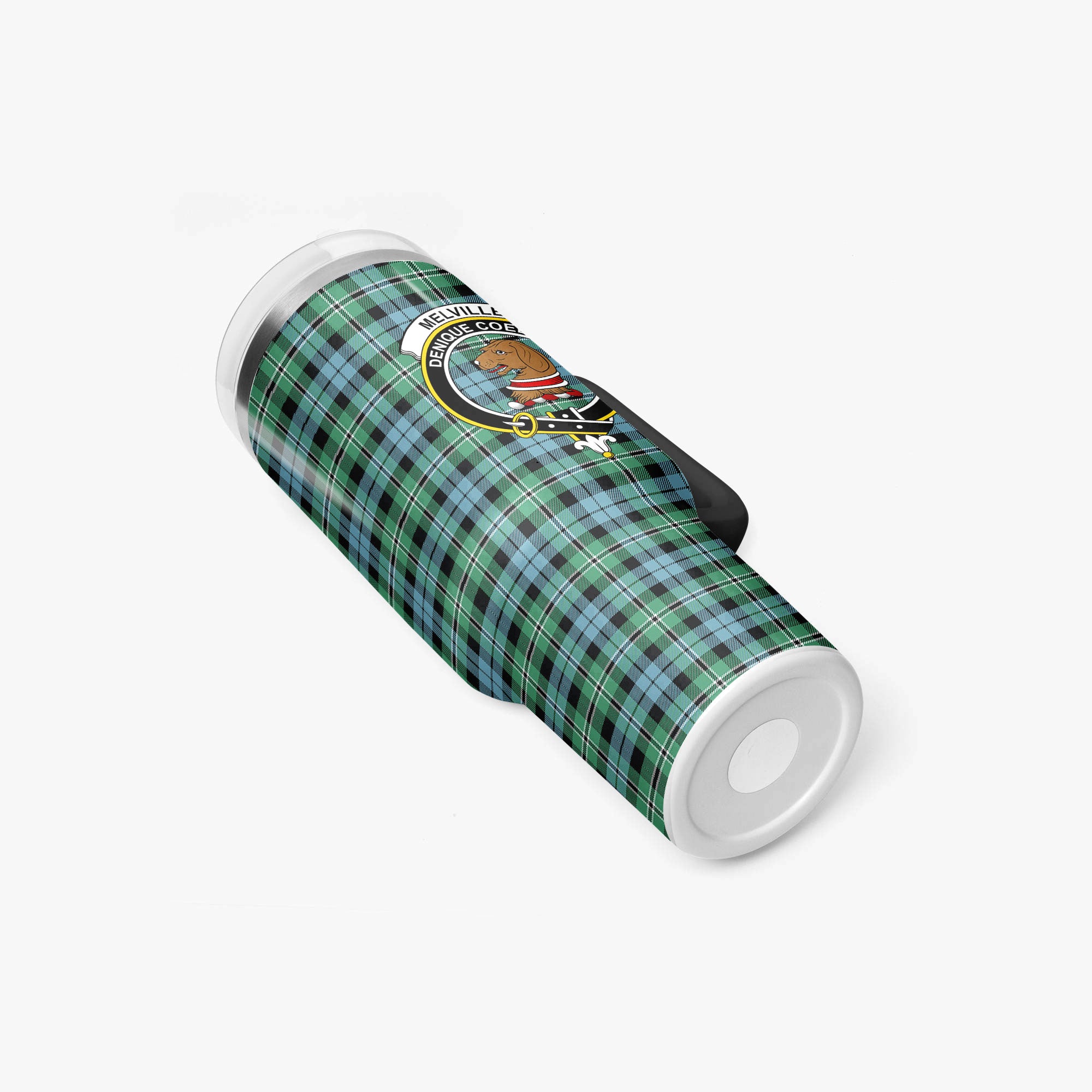 Melville Tartan Crest 40 oz Insulated Tumbler with Handle