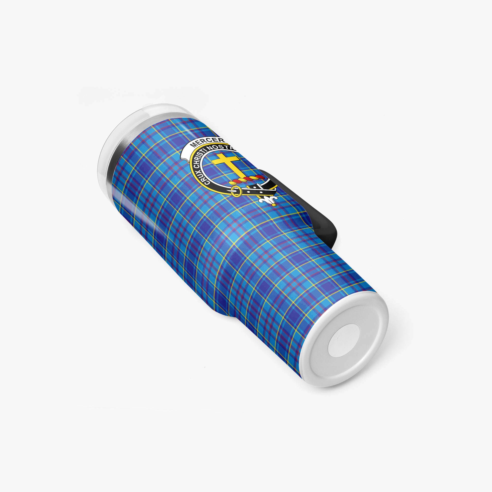 Mercer Modern Tartan Crest 40 oz Insulated Tumbler with Handle