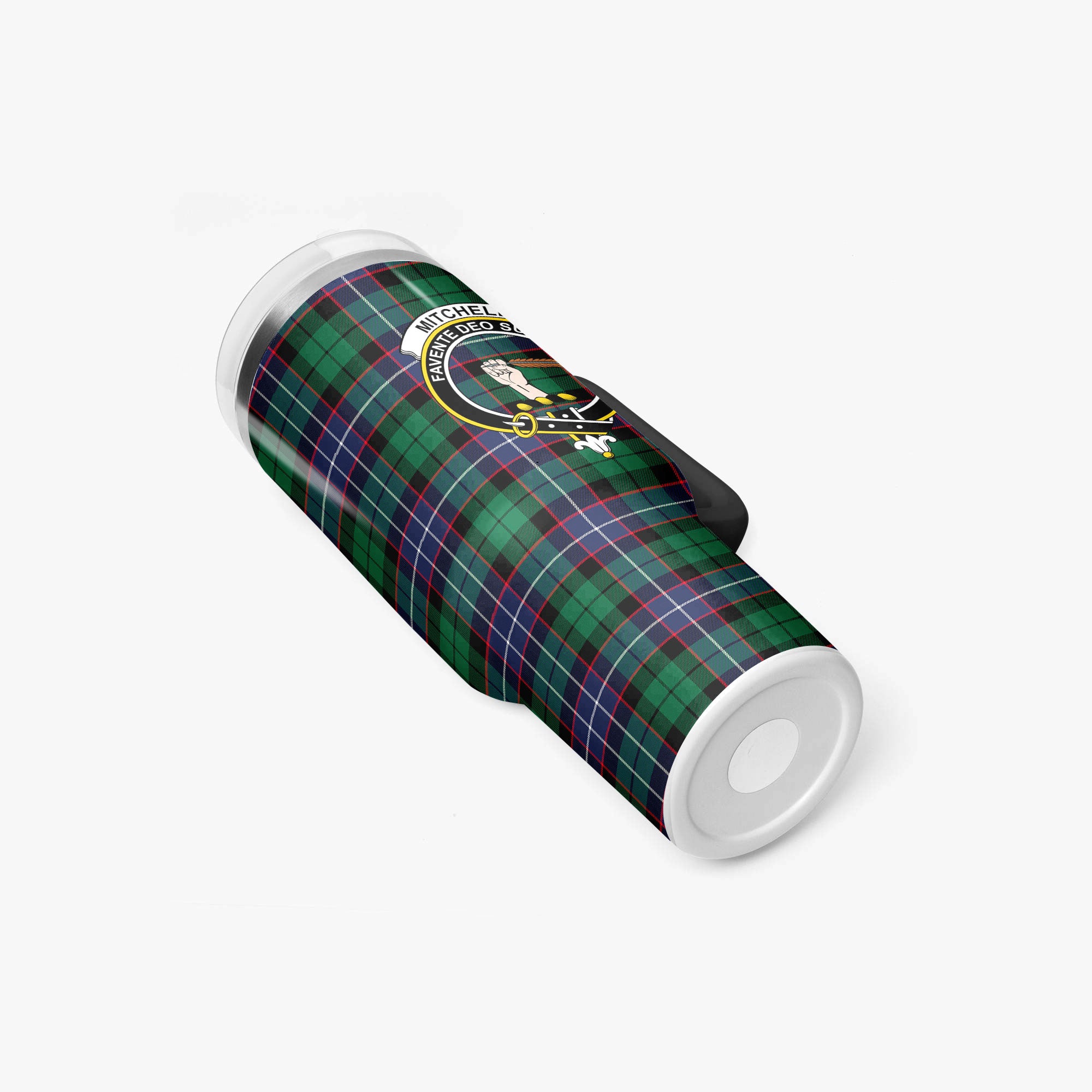 Mitchell Modern Tartan Crest 40 oz Insulated Tumbler with Handle