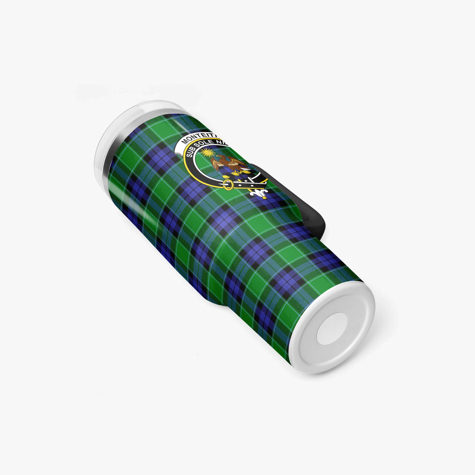 Monteith Tartan Crest 40 oz Insulated Tumbler with Handle