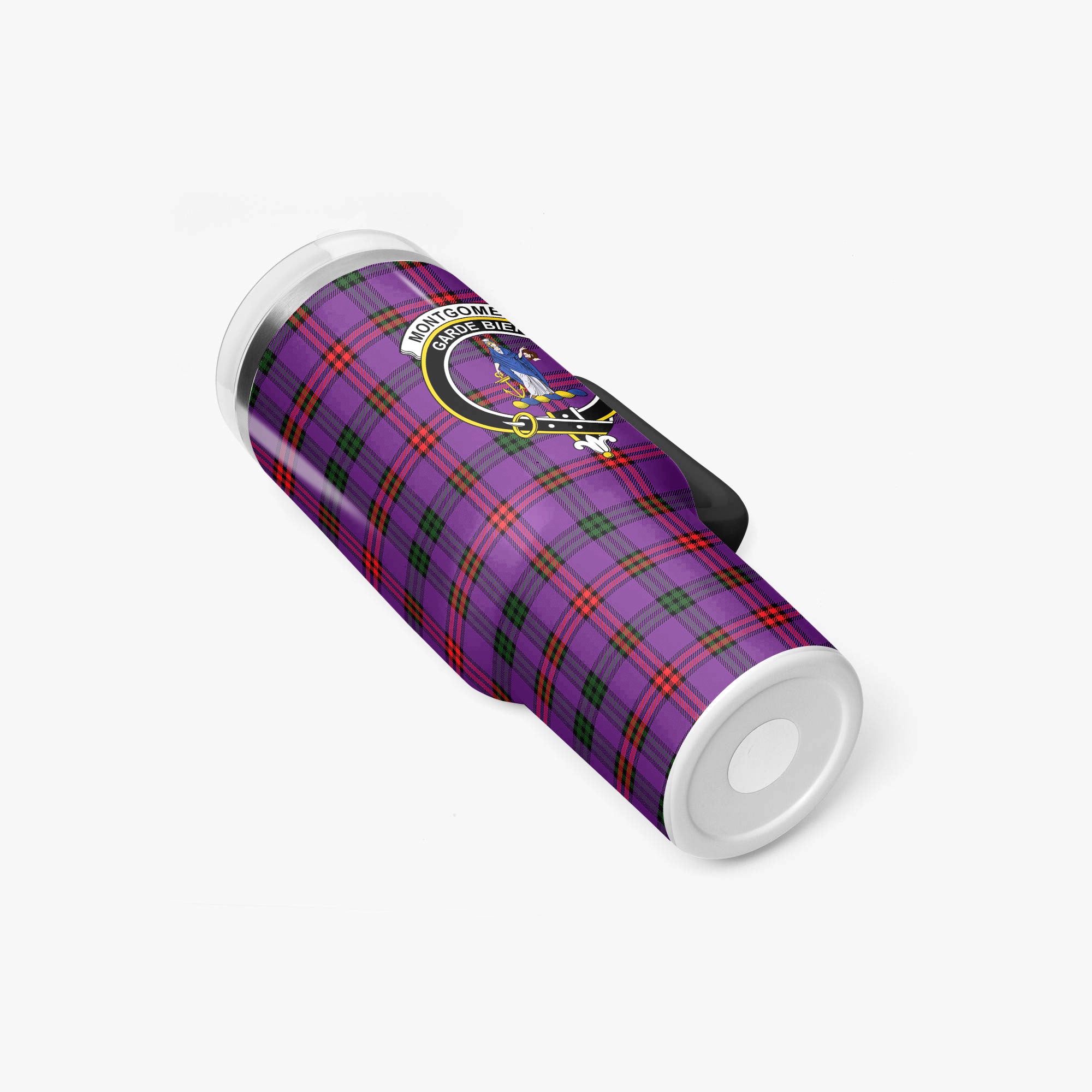 Montgomery Modern Tartan Crest 40 oz Insulated Tumbler with Handle