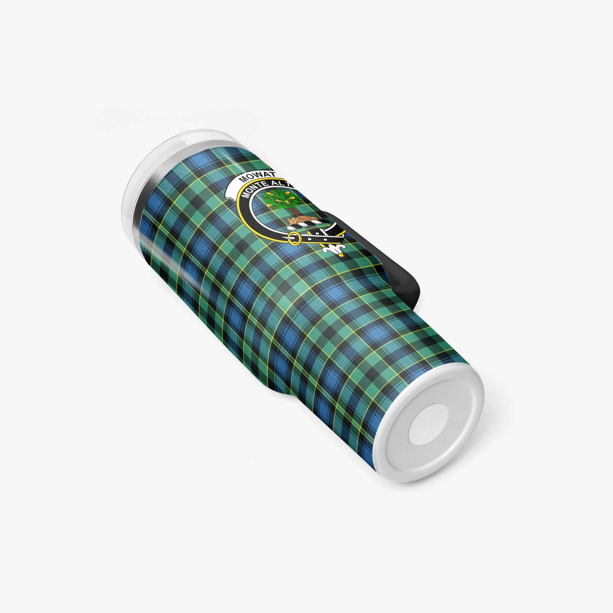 Mowat Ancient Tartan Crest 40 oz Insulated Tumbler with Handle
