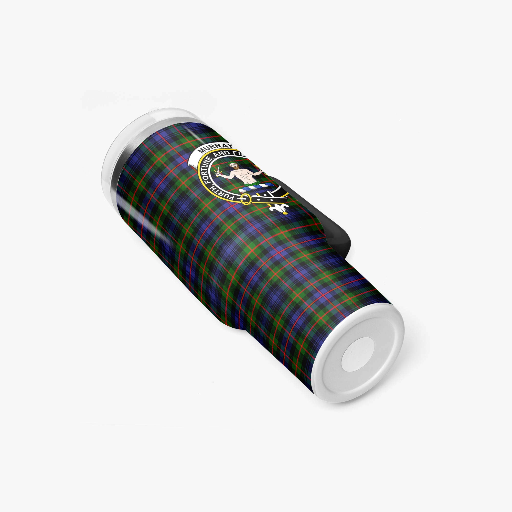 Murray of Atholl Modern Tartan Crest 40 oz Insulated Tumbler with Handle