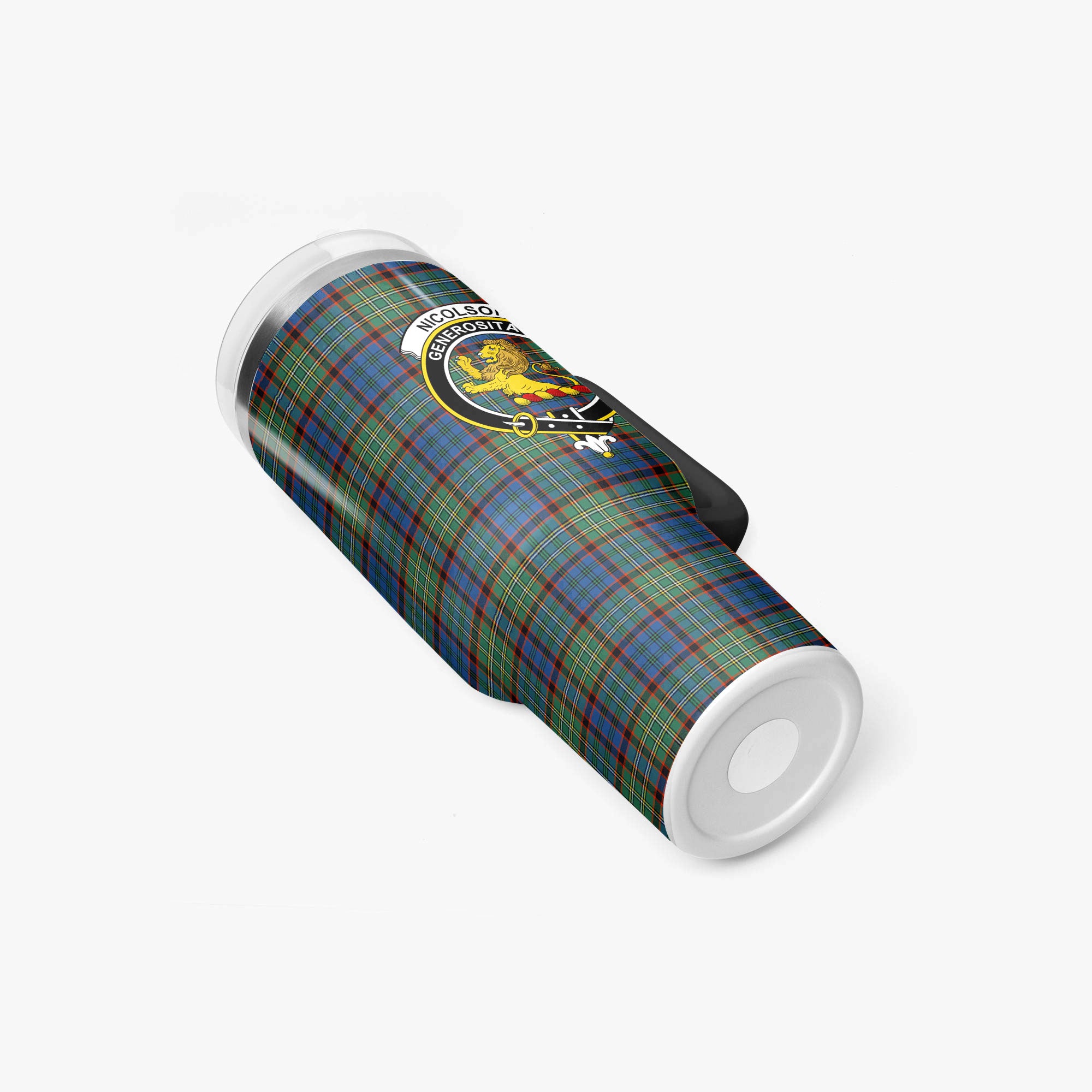 Nicolson Hunting Ancient Tartan Crest 40 oz Insulated Tumbler with Handle