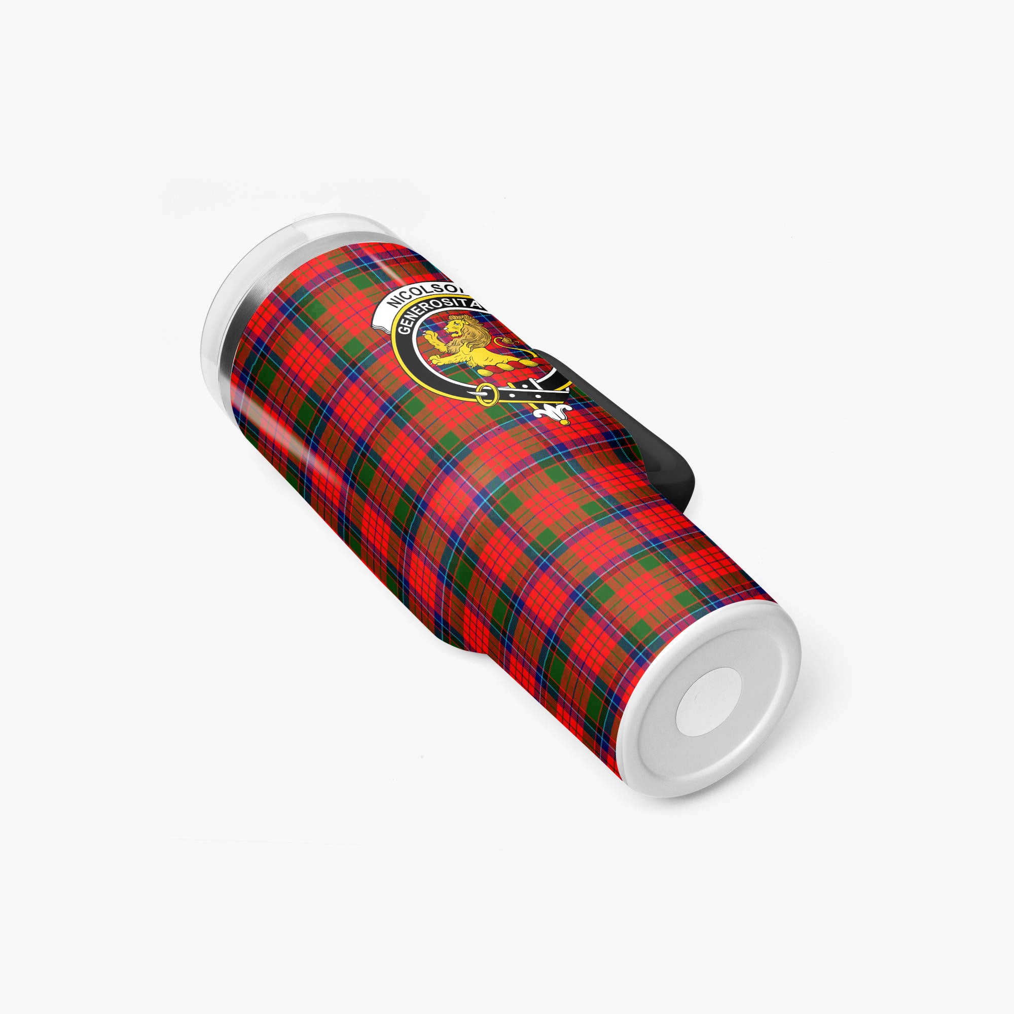 Nicolson Modern Tartan Crest 40 oz Insulated Tumbler with Handle