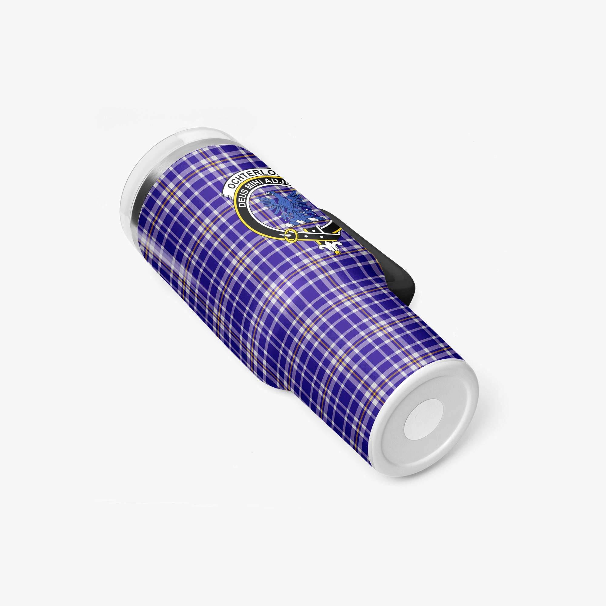 Ochterlony Tartan Crest 40 oz Insulated Tumbler with Handle
