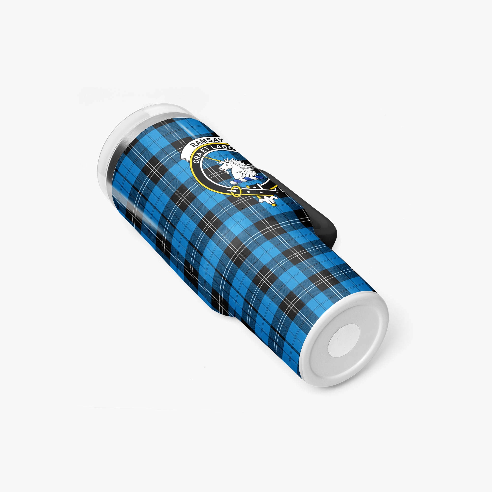 Ramsay Blue Ancient Tartan Crest 40 oz Insulated Tumbler with Handle