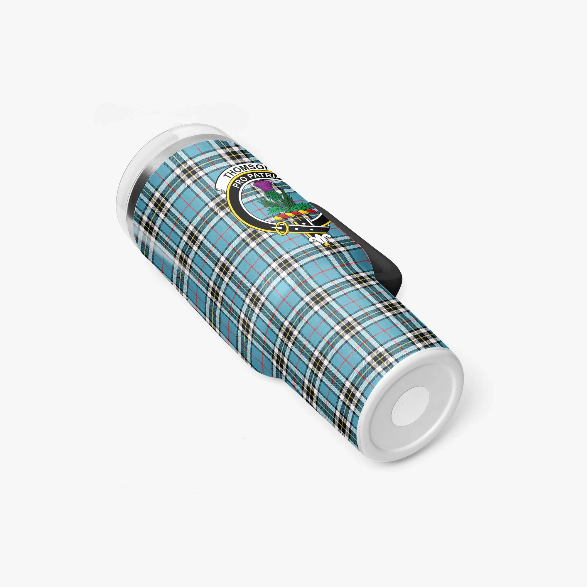 Thomson Blue Tartan Crest 40 oz Insulated Tumbler with Handle
