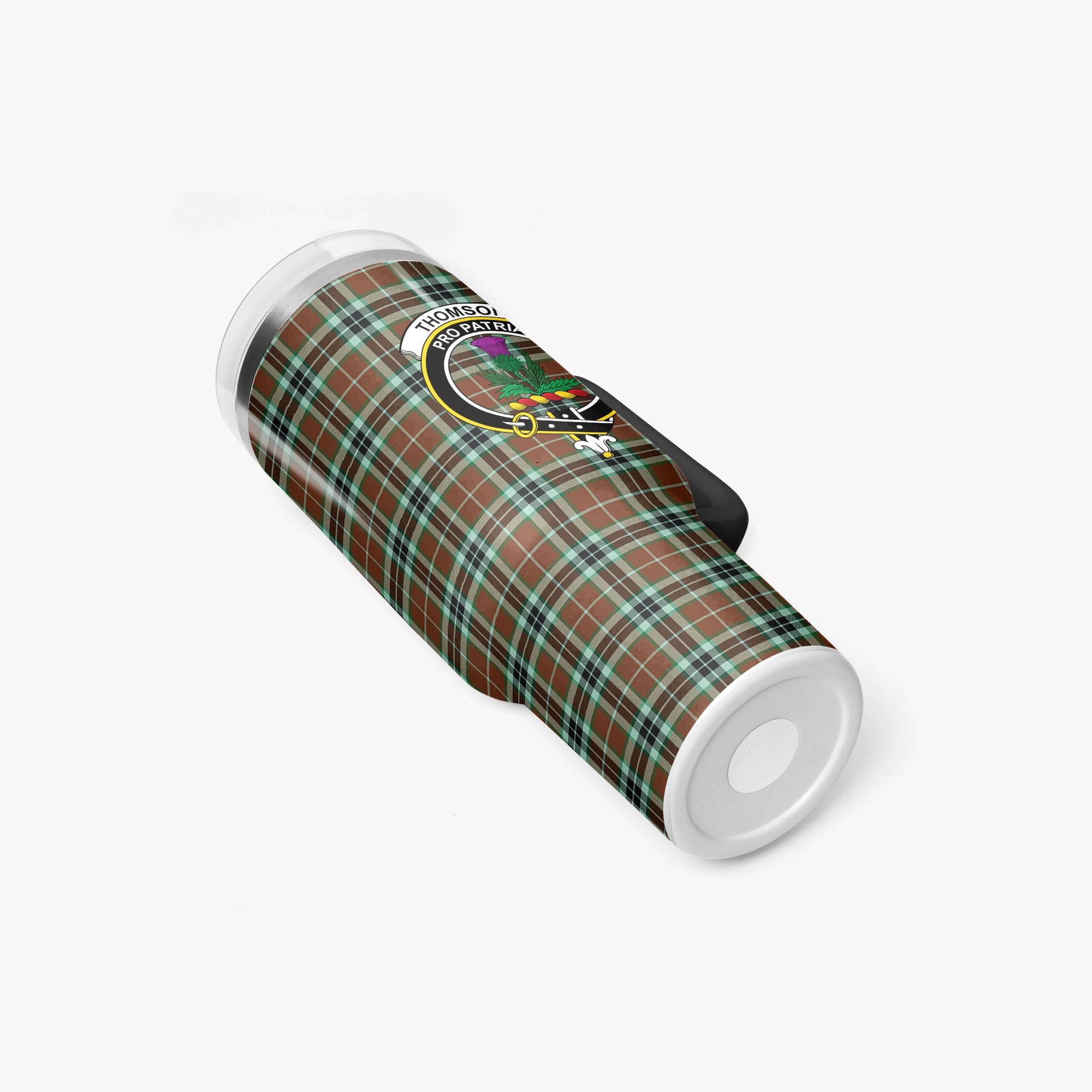 Thomson Hunting Modern Tartan Crest 40 oz Insulated Tumbler with Handle