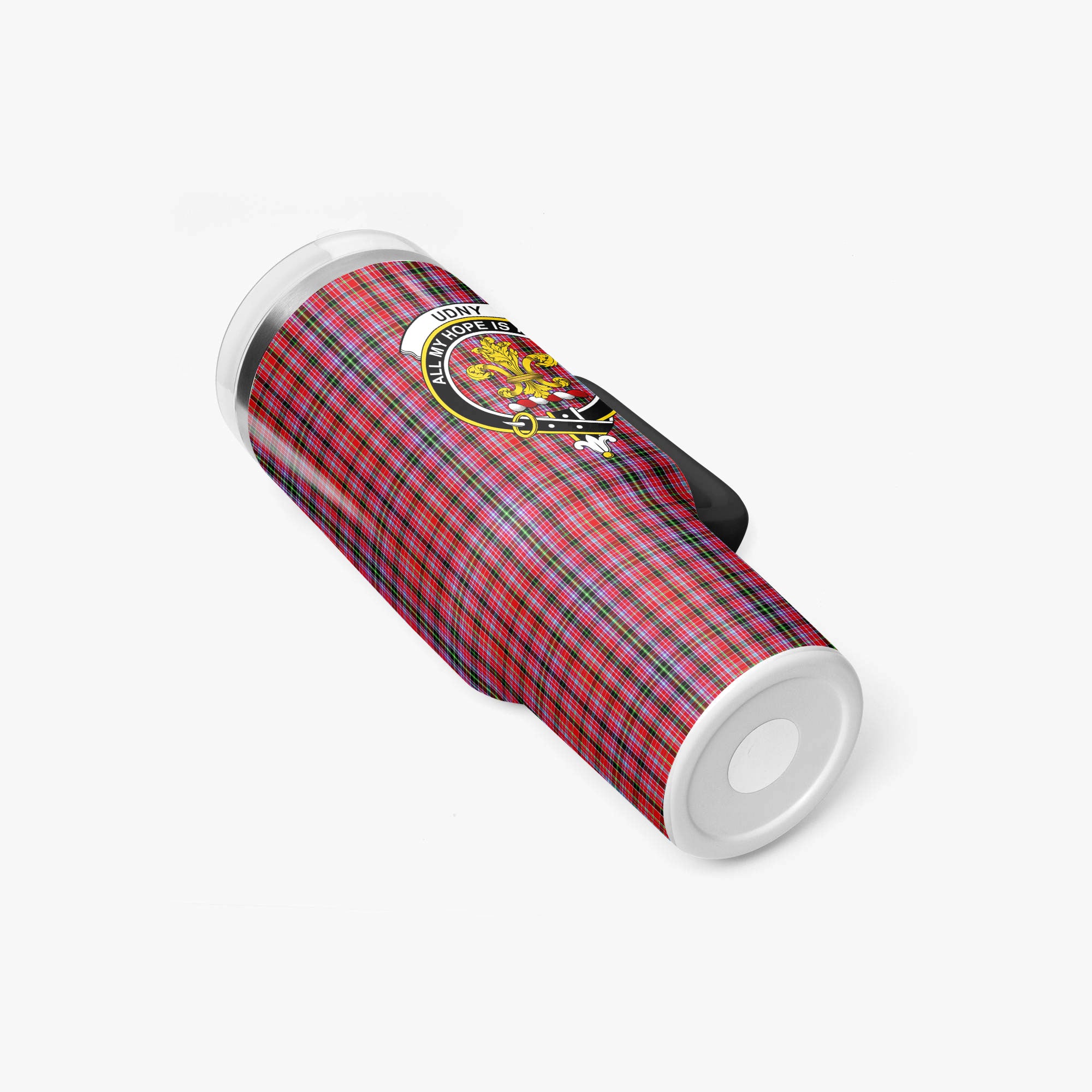 Udny Tartan Crest 40 oz Insulated Tumbler with Handle