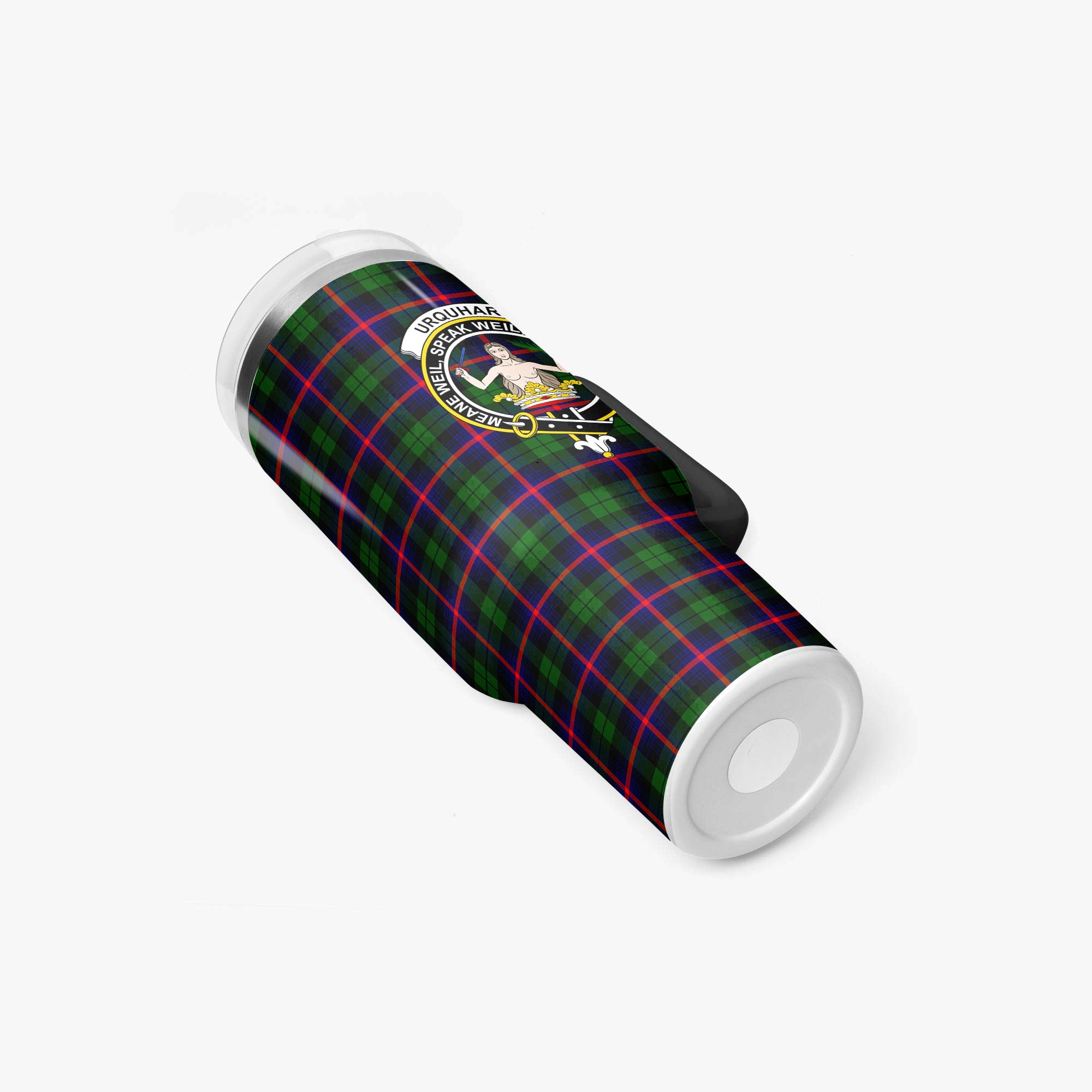 Urquhart Modern Tartan Crest 40 oz Insulated Tumbler with Handle