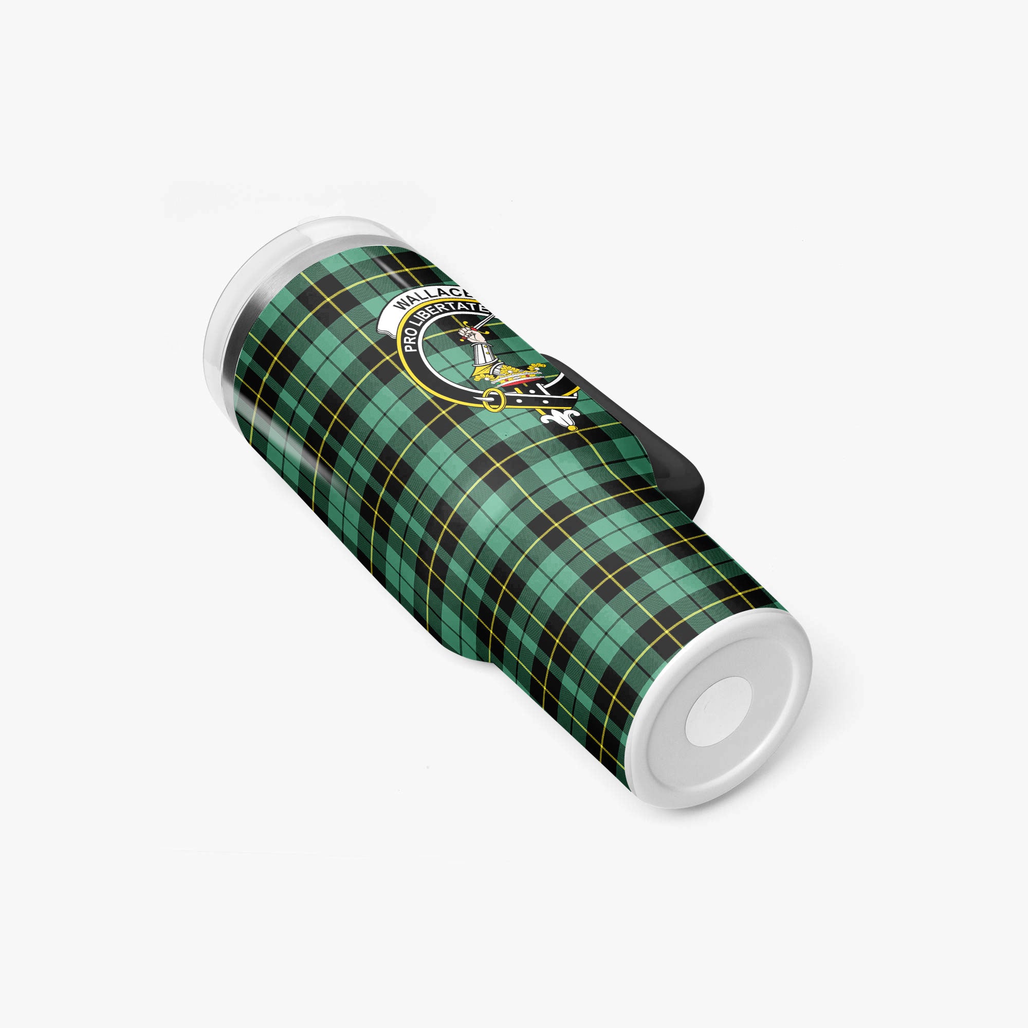 Wallace Hunting Ancient Tartan Crest 40 oz Insulated Tumbler with Handle