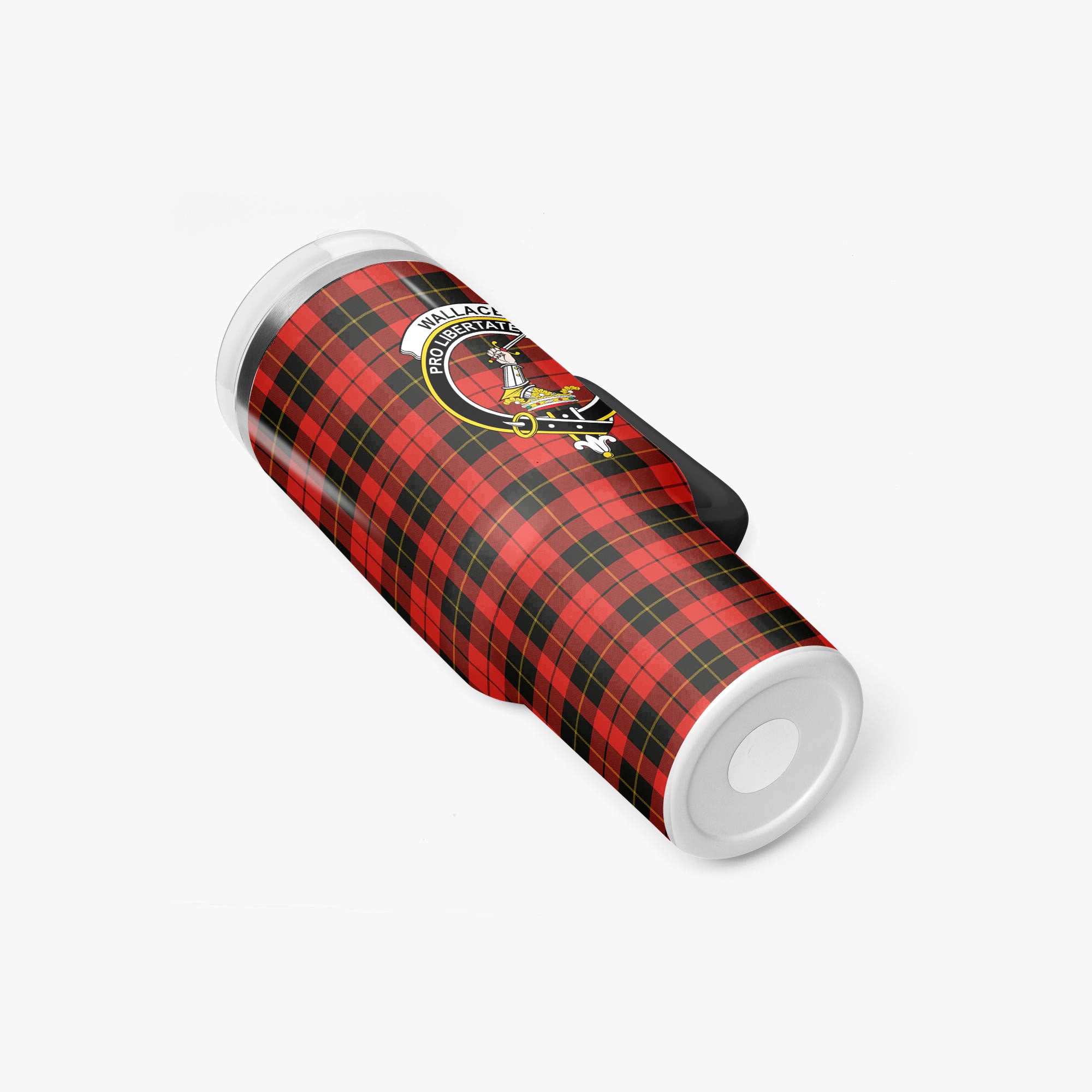 Wallace Weathered Tartan Crest 40 oz Insulated Tumbler with Handle