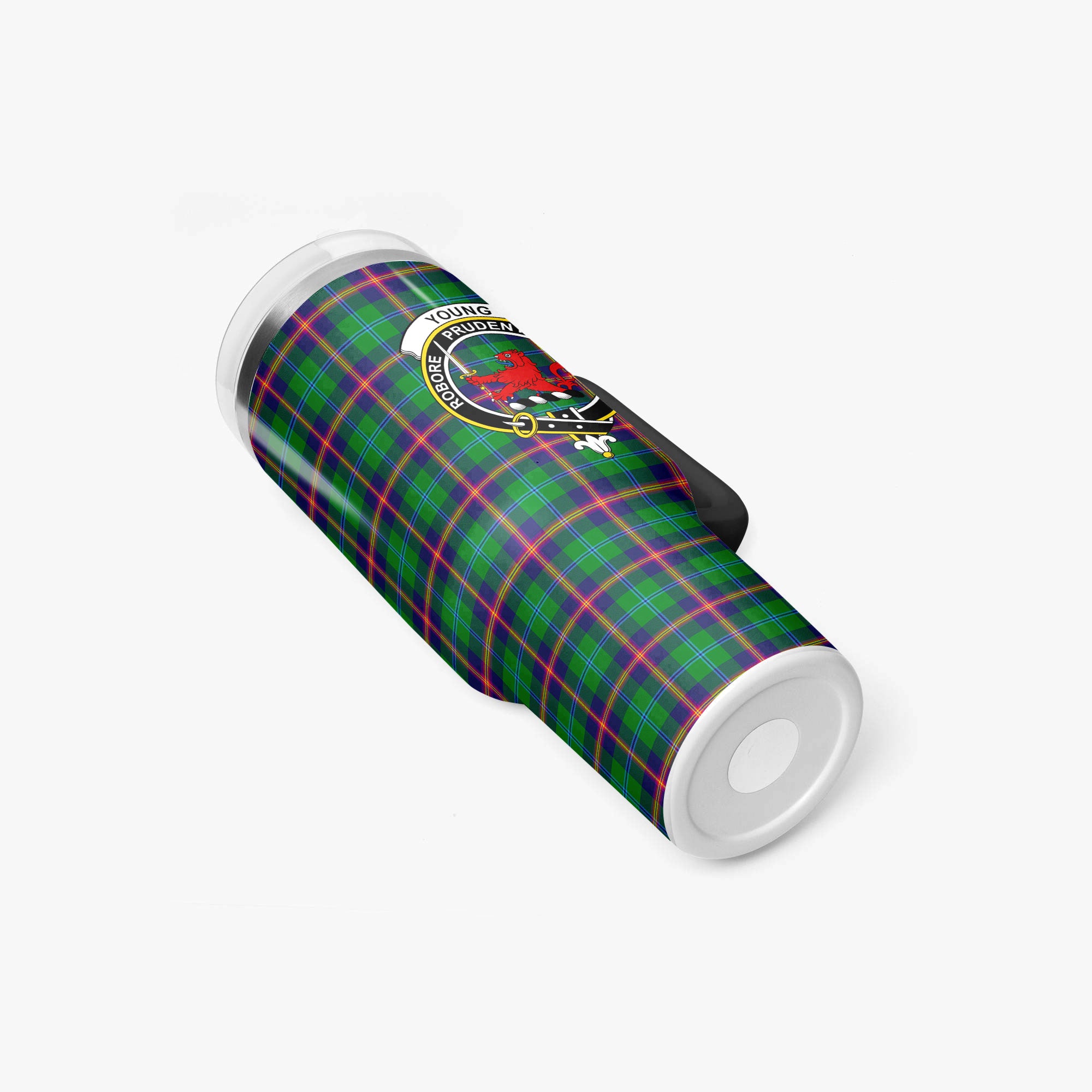 Young Modern Tartan Crest 40 oz Insulated Tumbler with Handle