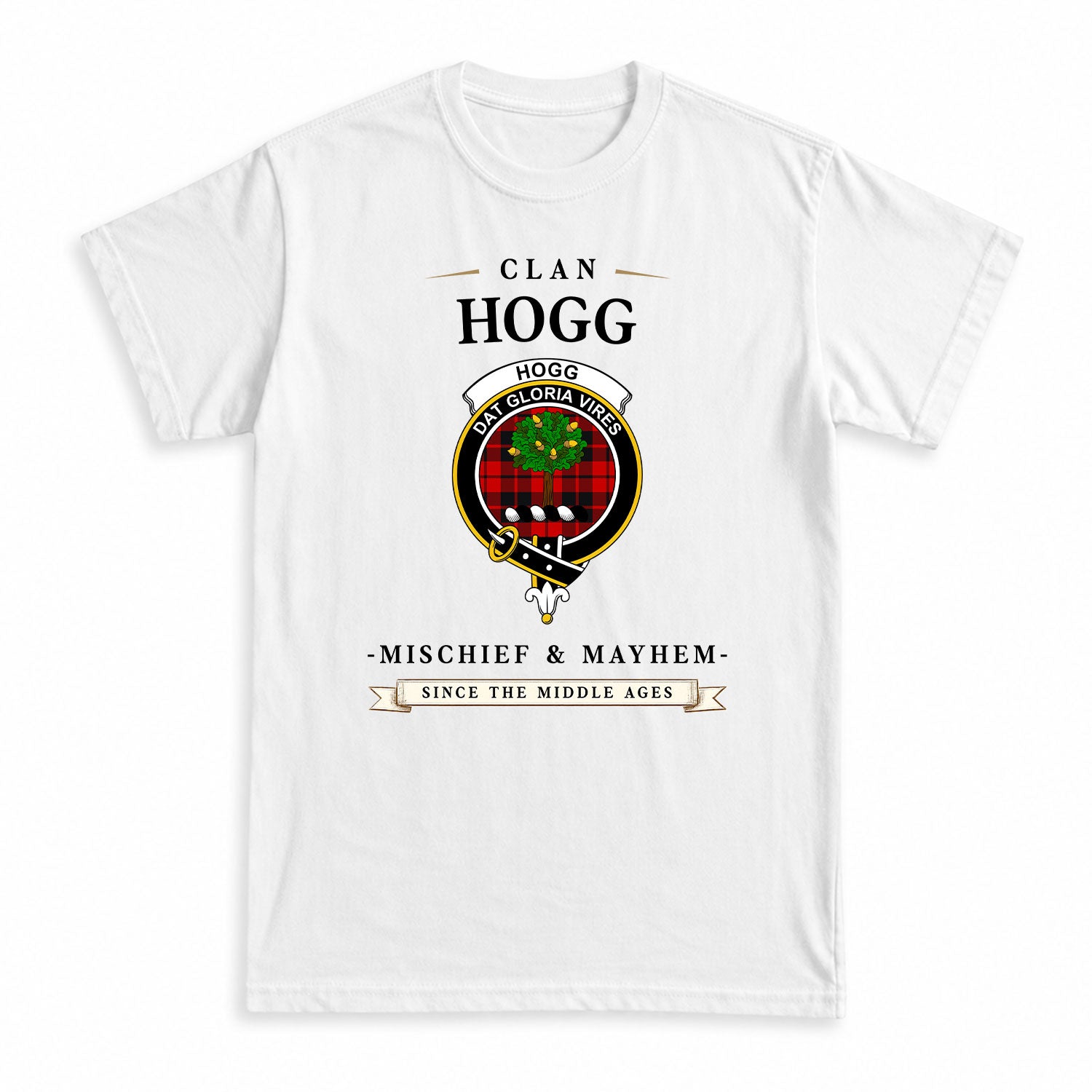 Hogg Tartan Crest Mischief and Mayhem T-shirt