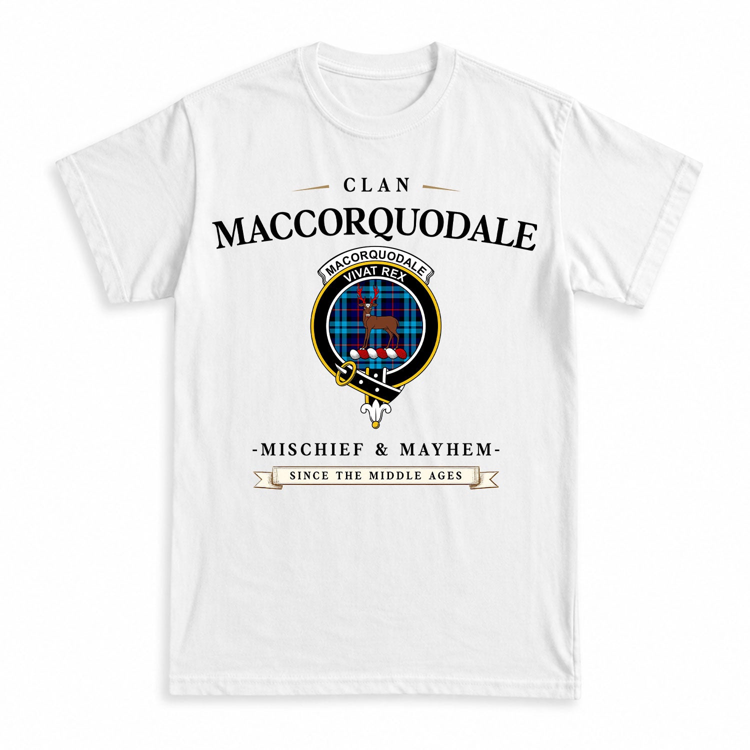 MacCorquodale Tartan Crest Mischief and Mayhem T-shirt