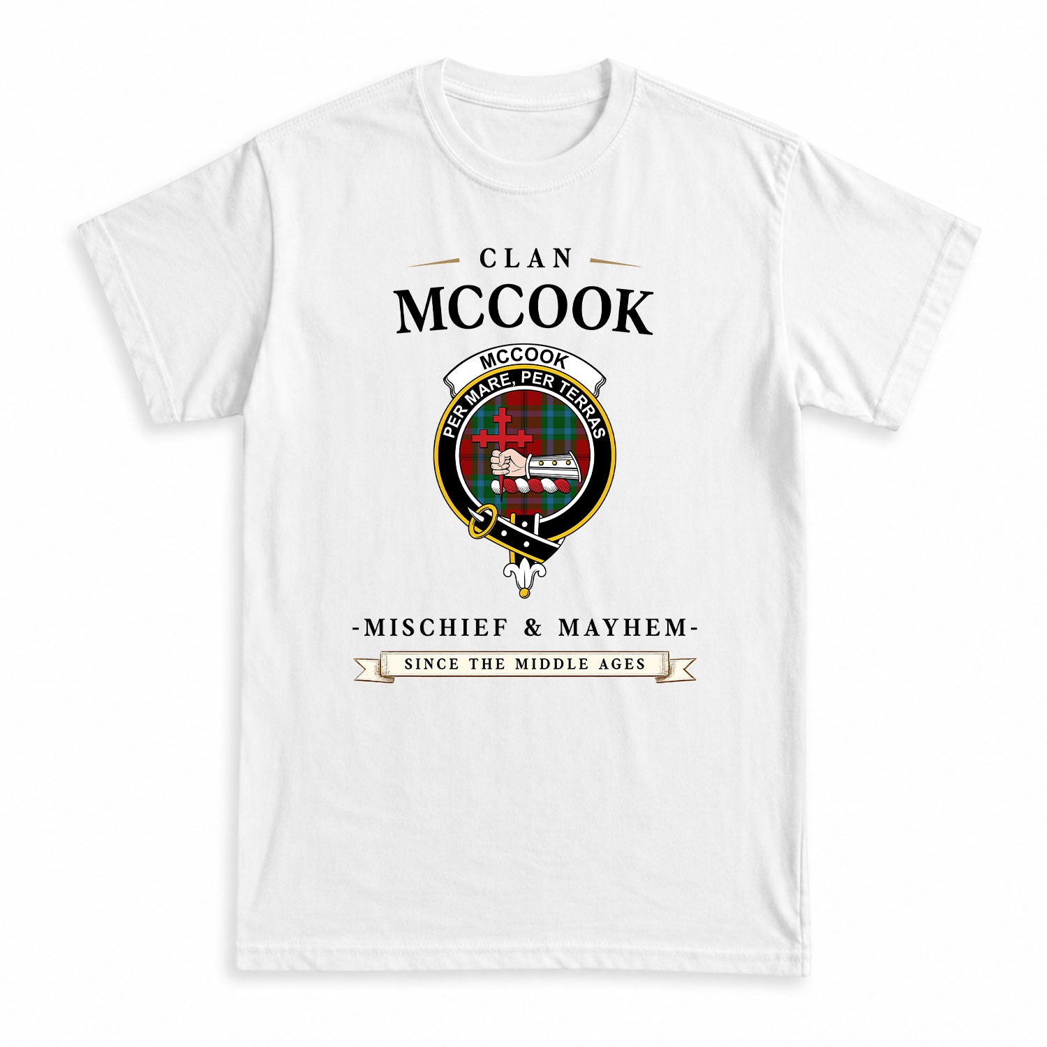 McCook Tartan Crest Mischief and Mayhem T-shirt