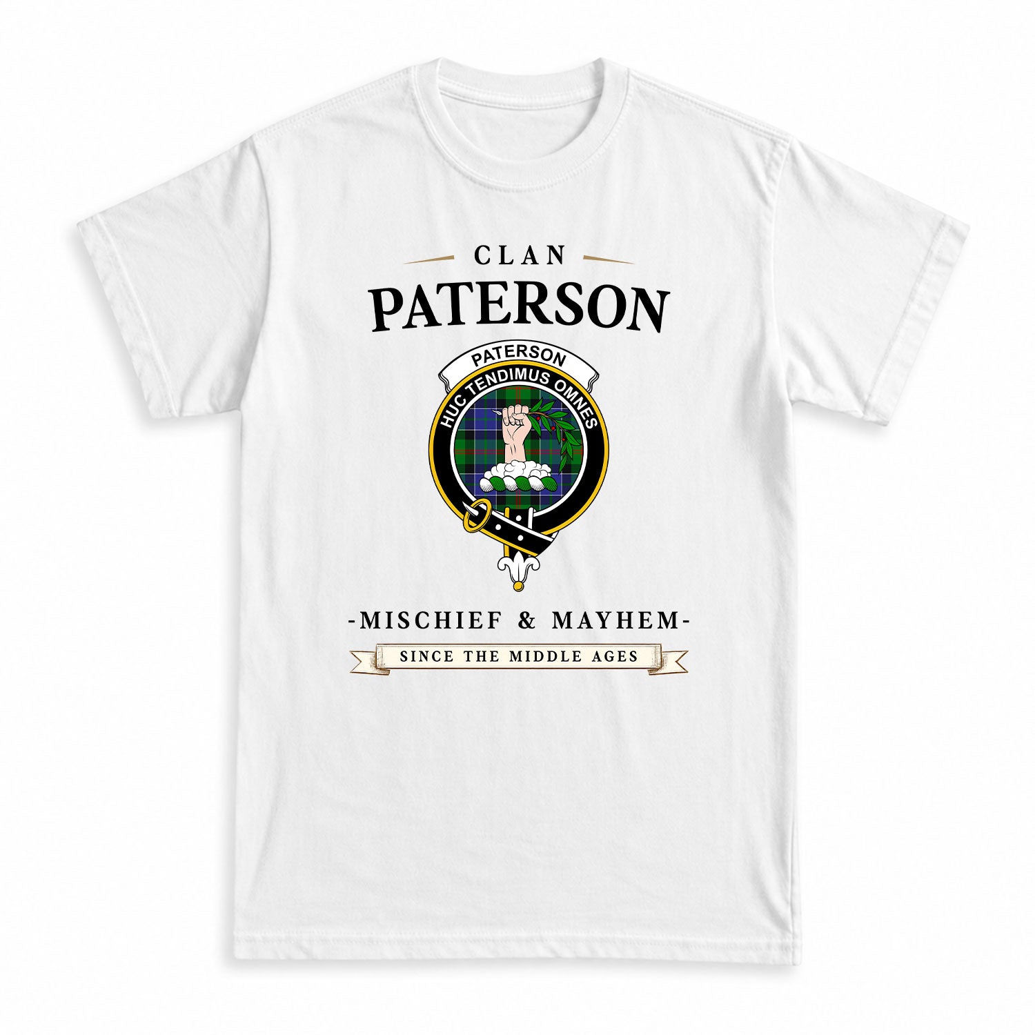 Paterson Tartan Crest Mischief and Mayhem T-shirt