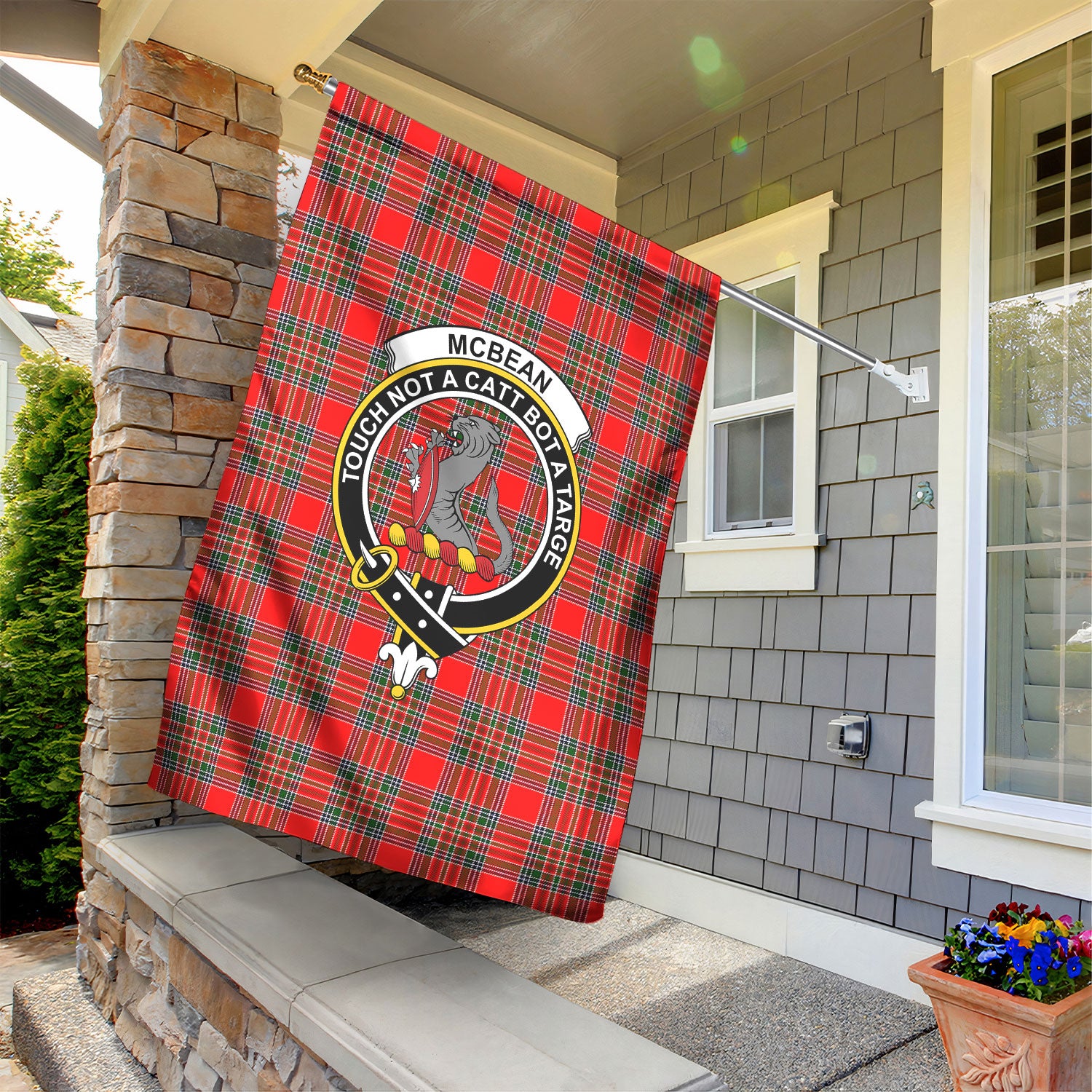 McBean Tartan Crest Garden Flag